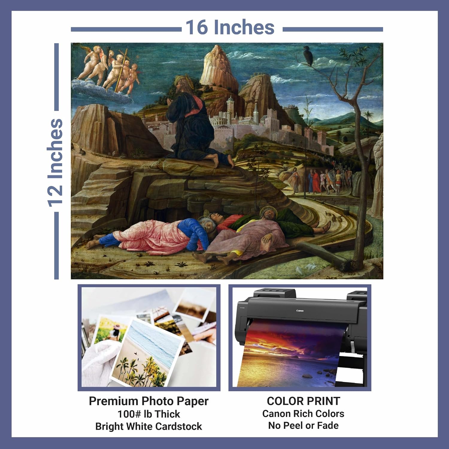 Cabaña perdida La agonía en el jardín de Getsemaní de Andrea Mantegna  Impresión sin marco  Reproducción de pintura de obras de arte finas  Póster