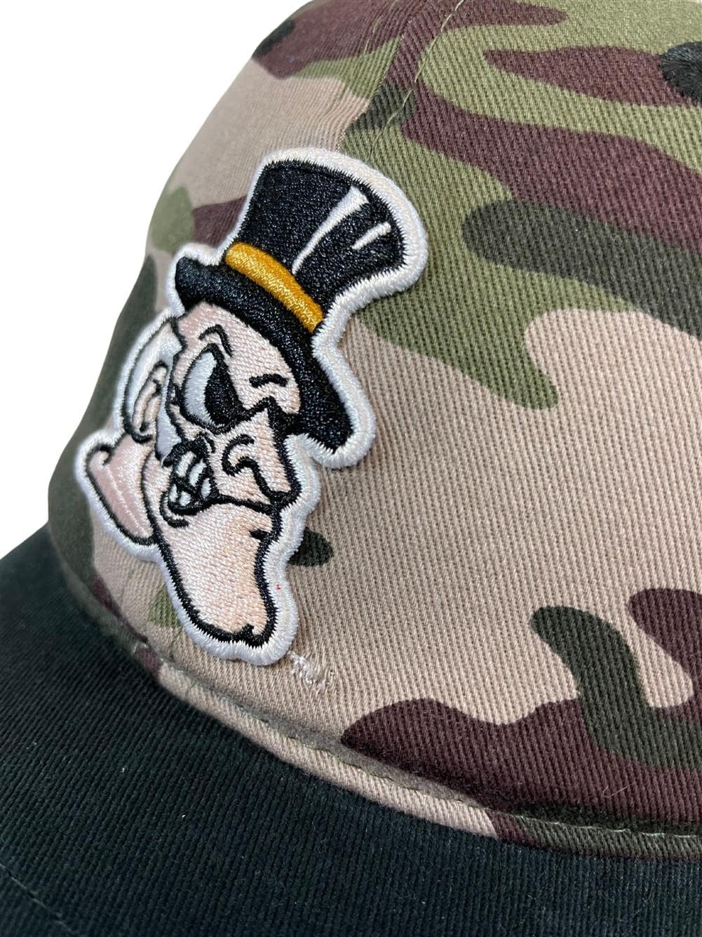 Mens NCAA Camo Hat Unisex College Cap Collegiate Woodland Camo Two-Tone Hat for Men and Women