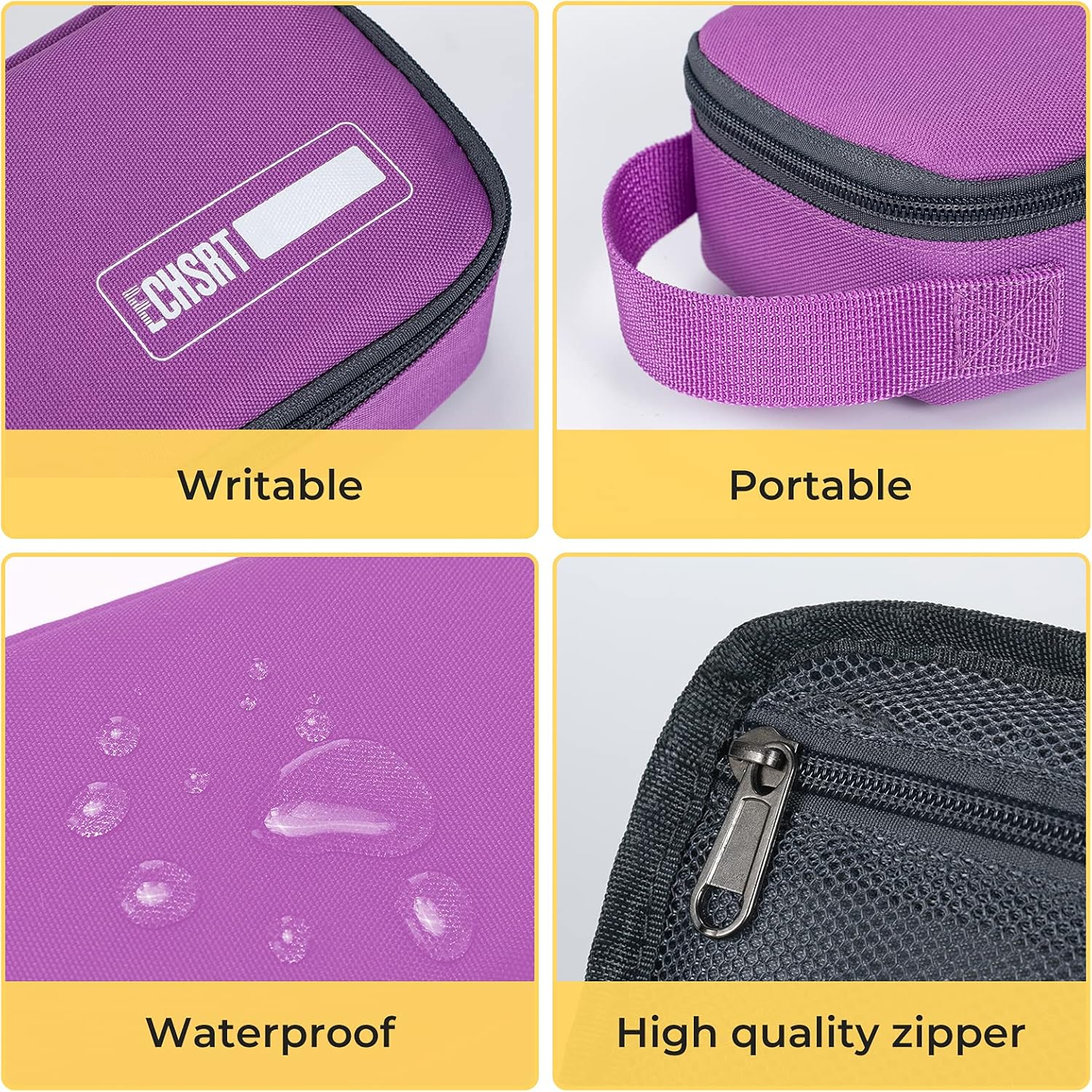 Estuche grande para lápices, estuche duradero para bolígrafos con gran capacidad, bolsa de papelería portátil minimalista con asa para escuela,