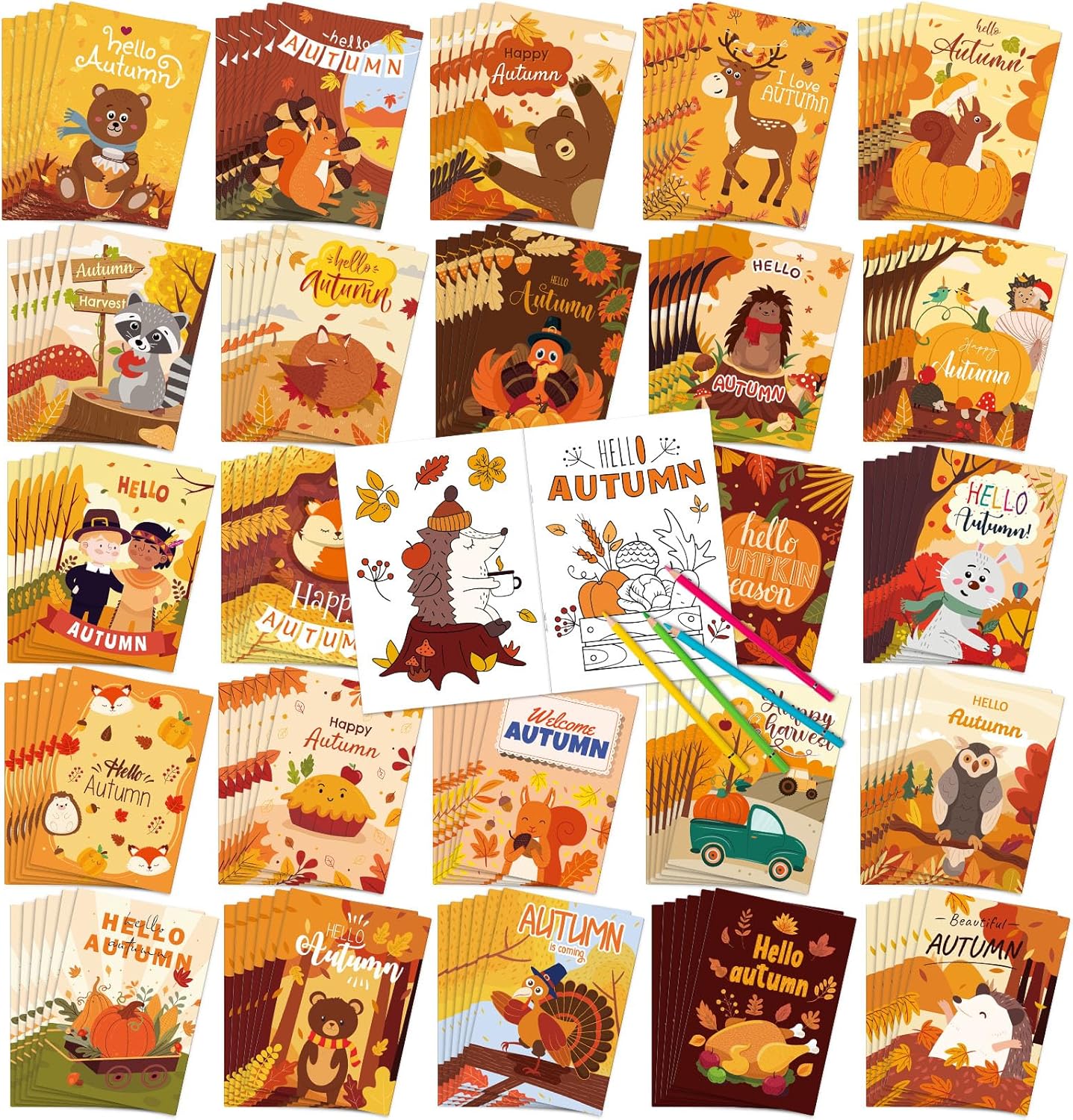 Liliful 144 libros para colorear para niños, libro de colorear a granel, libro de colorear de arte para adultos, libro de dibujo con animales, mar,