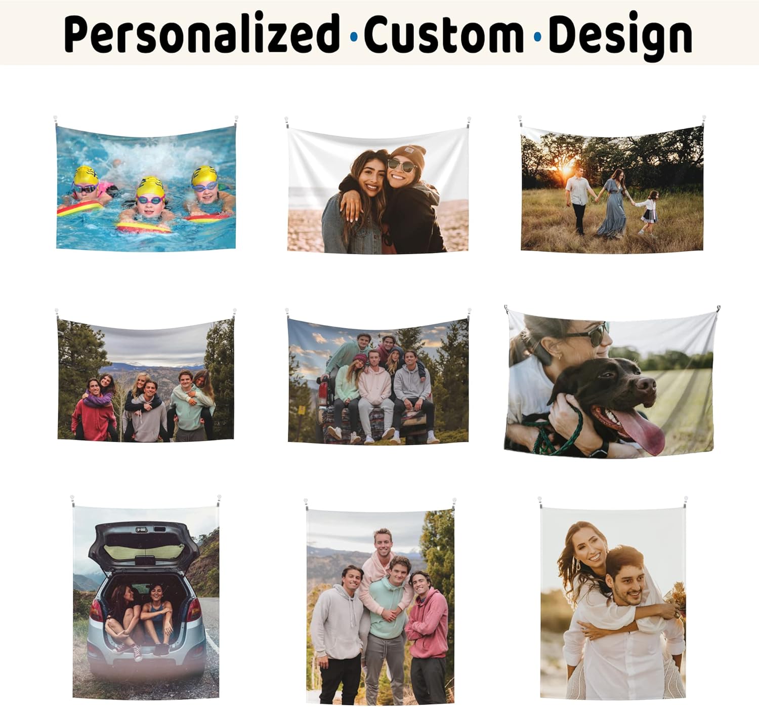 Giabmiag Tapiz personalizado para cargar imágenes personalizadas, telón de fondo personalizado, tapiz decorativo de pared para dormitorio, 60 x 40
