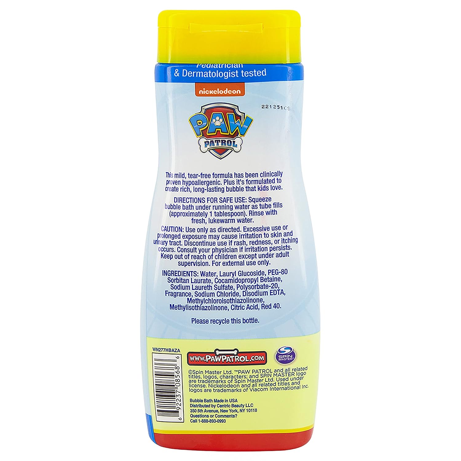 Paw Patrol Baño de burbujas 24 onzas Raspberry Rescue (24.0 fl oz)