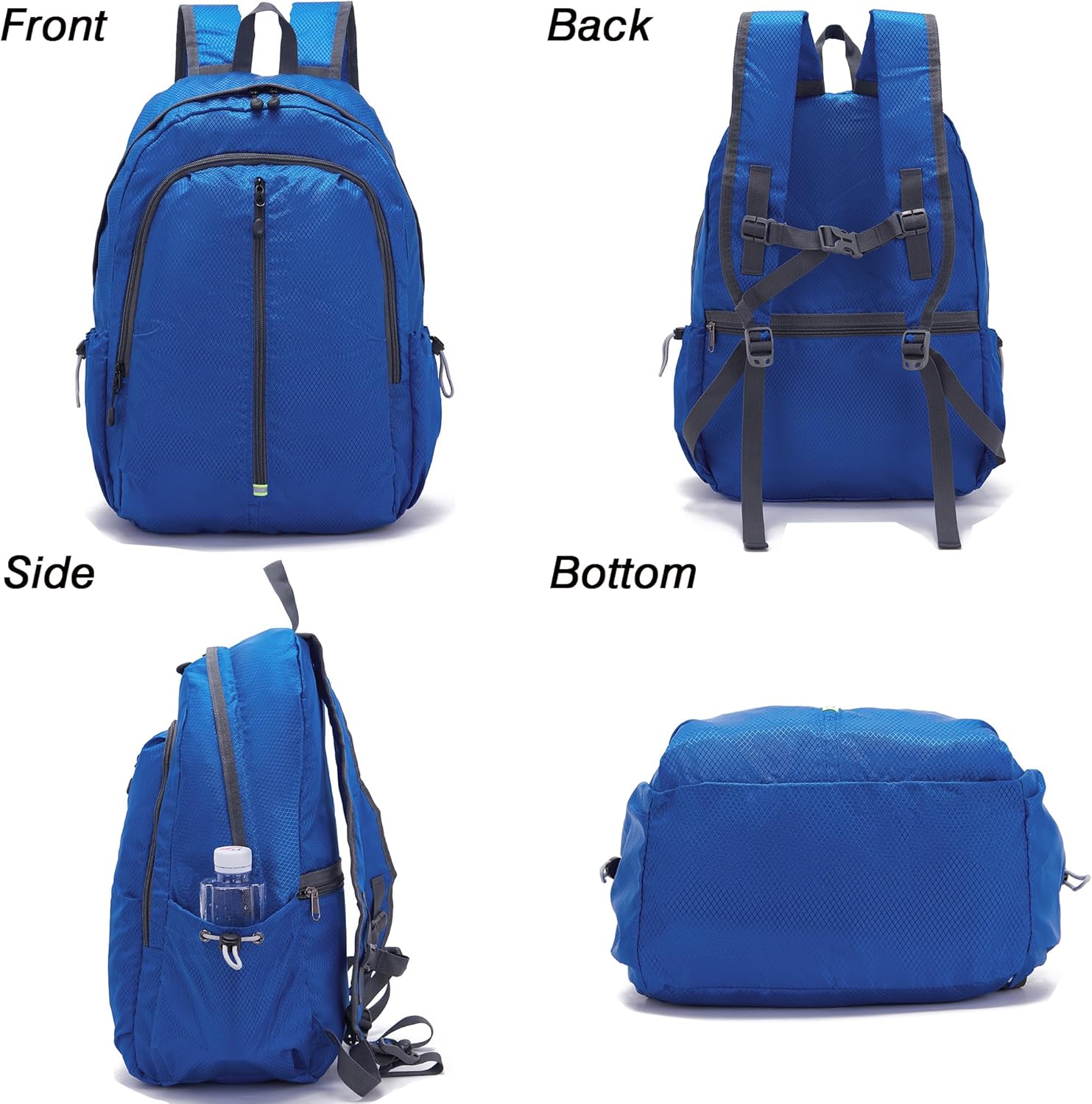 YZAOLL Mochila de senderismo pequeña, mochila ligera y plegable para senderismo, para mujeres y hombres, viajes, campamento, vacaciones, Z-25l-azul