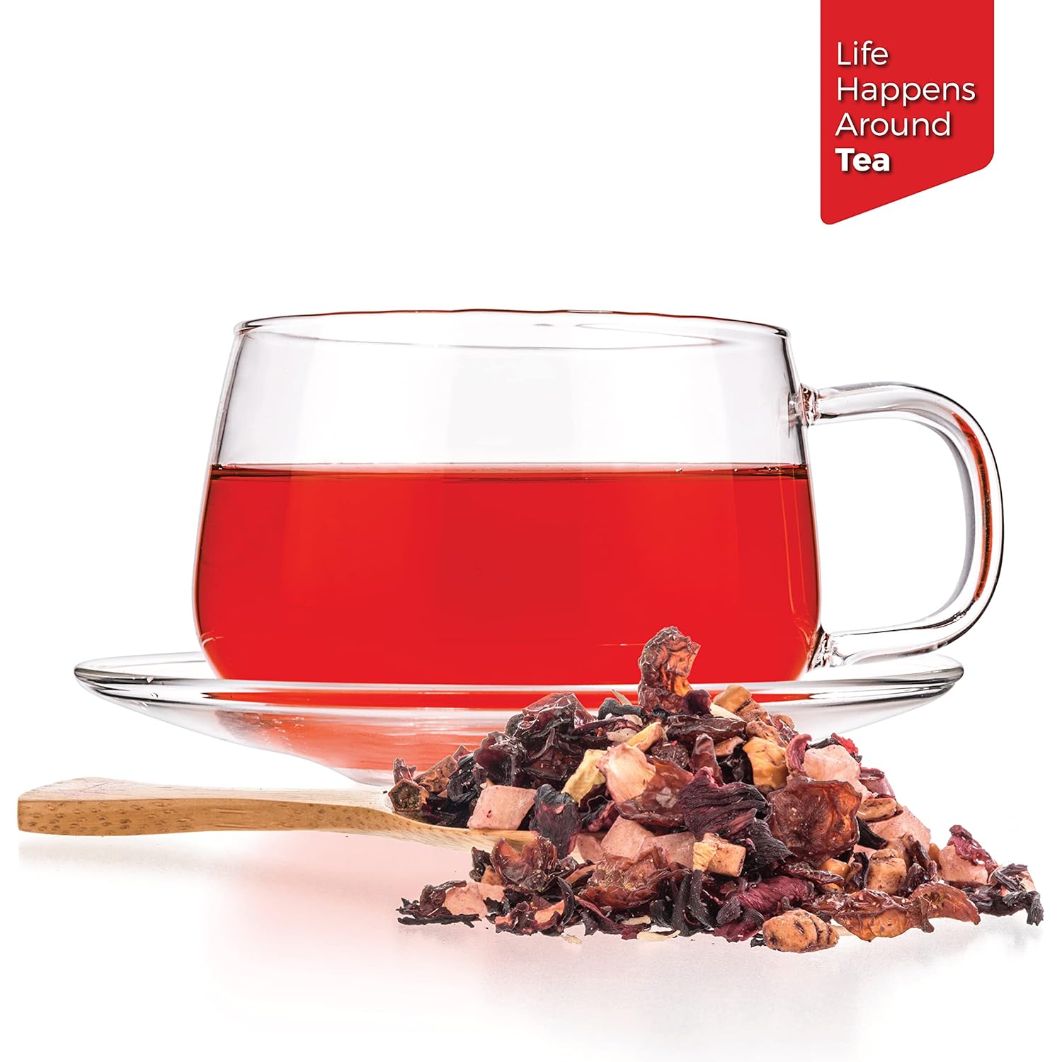 Tealyra – Té de cóctel de piña colada – Té de frutas de hibisco de coco – Té de hojas sueltas de hierbas y afrutadas – Sin cafeína – Té caliente y