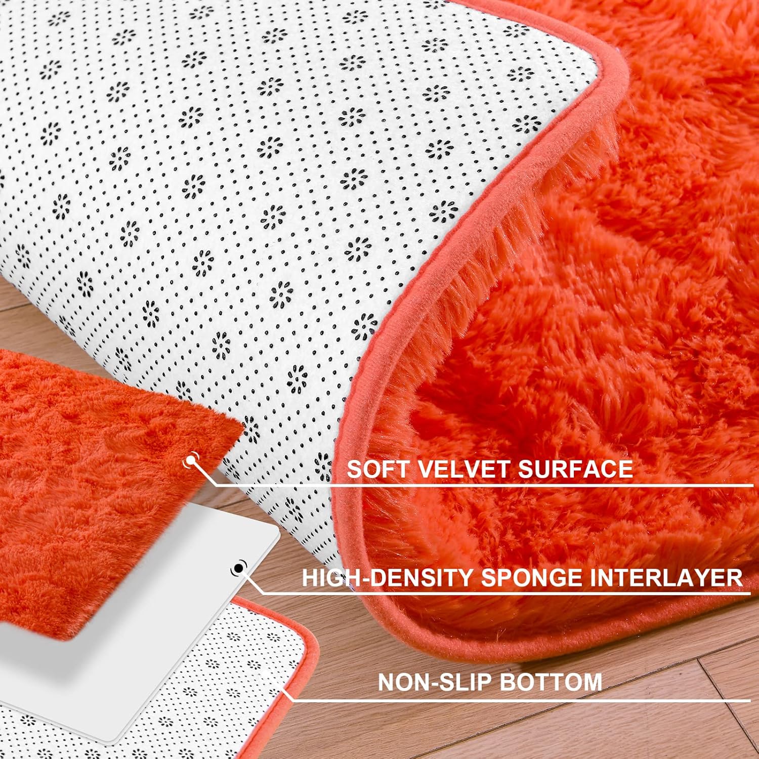 Merelax – Tapete moderno afelpado para habitación, sala, habitación de niños y guardería, tapete decorativo suave, cómodo y antideslizante para