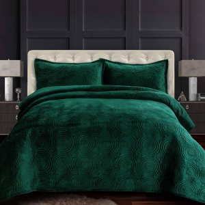 Juego de funda de edredón de terciopelo Tribeca Living CAPRIQUITWEG Juego de funda de edredón de terciopelo Tribeca Living CAPRIQUITWEG