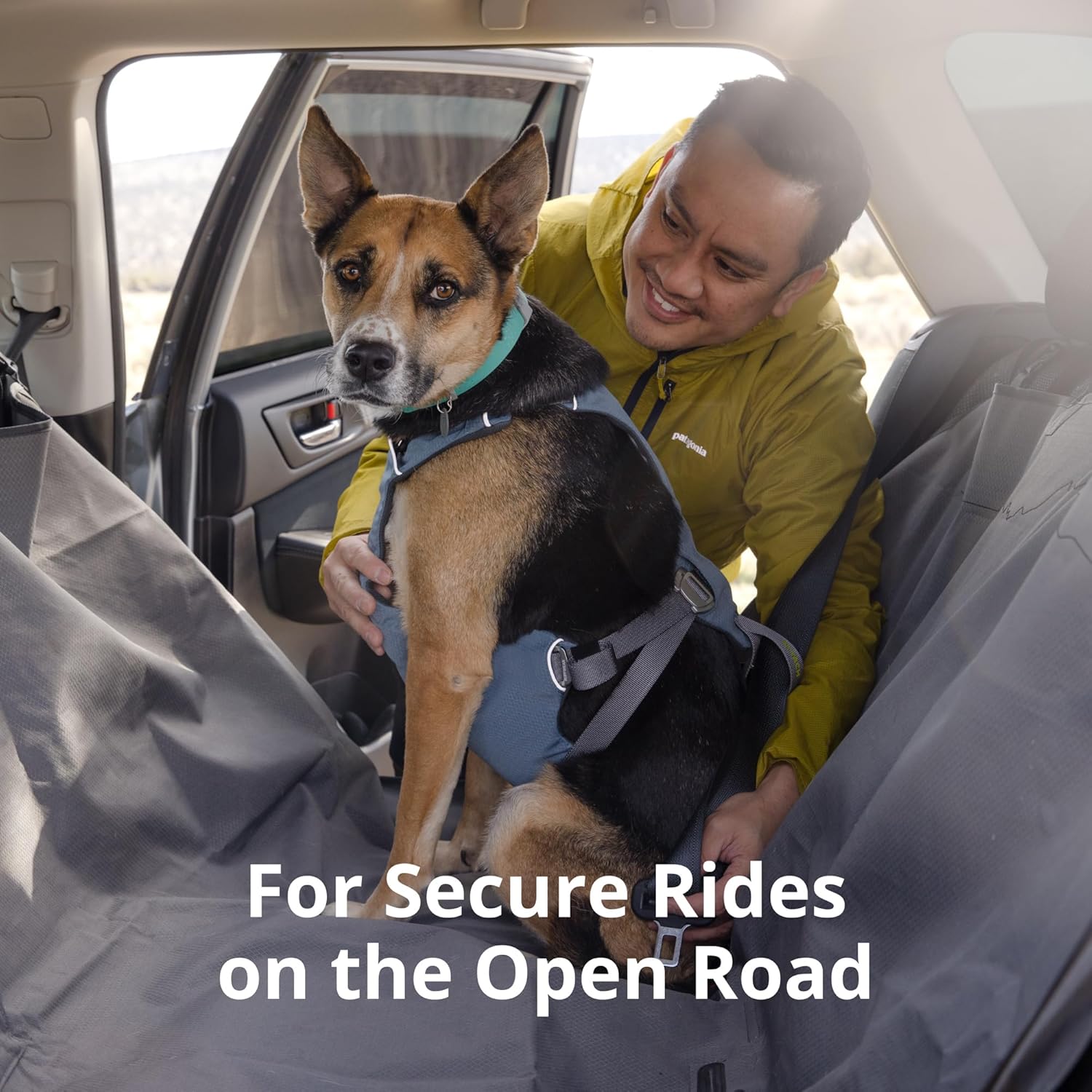 Ruffwear, Load Up – Arnés para perro, arnés de seguridad para automóvil con clasificación de resistencia con accesorio universal para cinturón de
