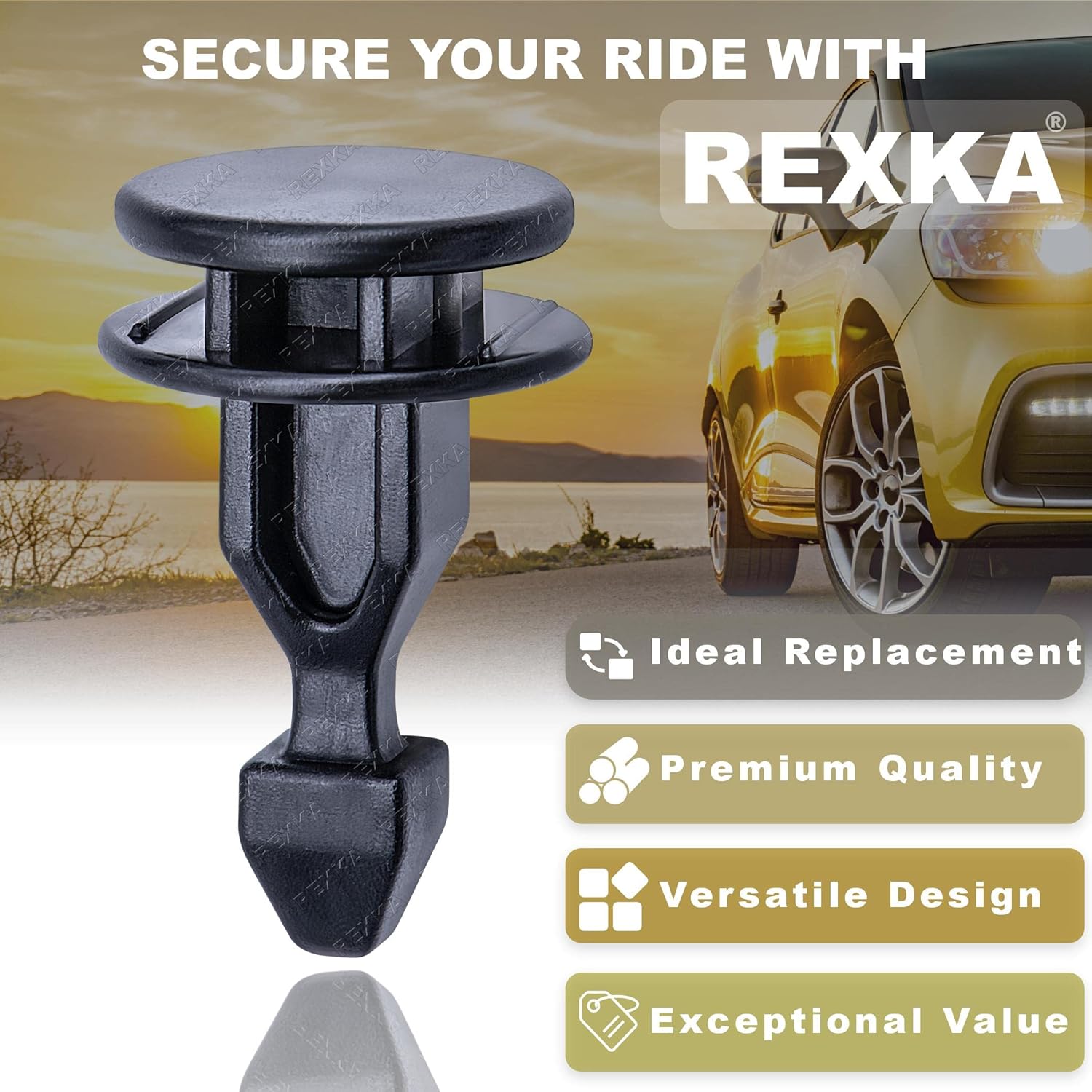 Rexka 30 piezas de clip de retención para cubierta de motor Striker compatible con Honda 91547-TZ5-A02 Honda Odyssey, Pilot & Ridgeline Acura MDX,