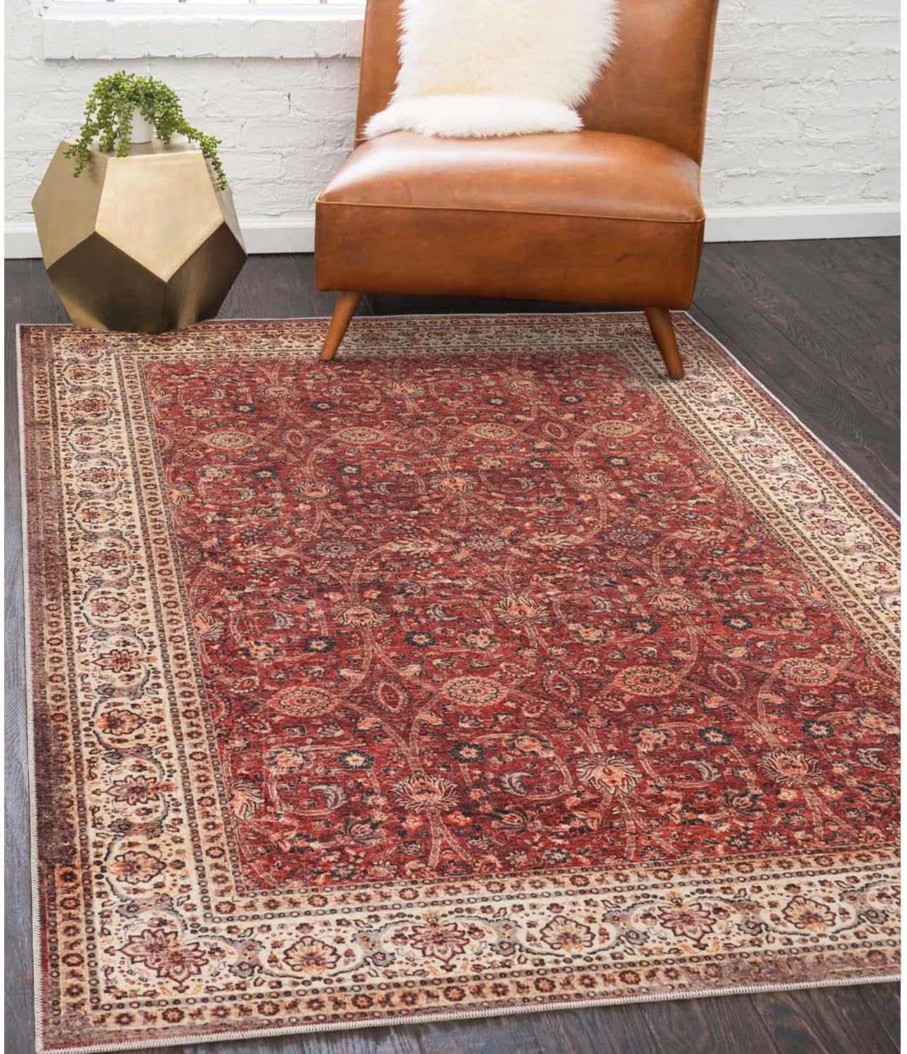 SUPERIOR Alfombra de área grande para interiores, parte trasera antideslizante para niños o mascotas, entrada, cocina, dormitorio, saladormitorio,