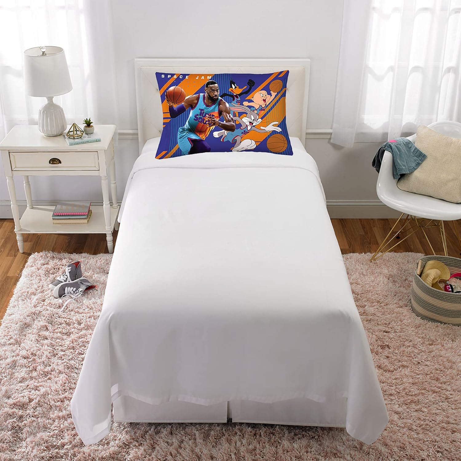 Franco Funda de almohada reversible de microfibra súper suave, 20 x 30 pulgadas, Space Jam 2 A New Legacy