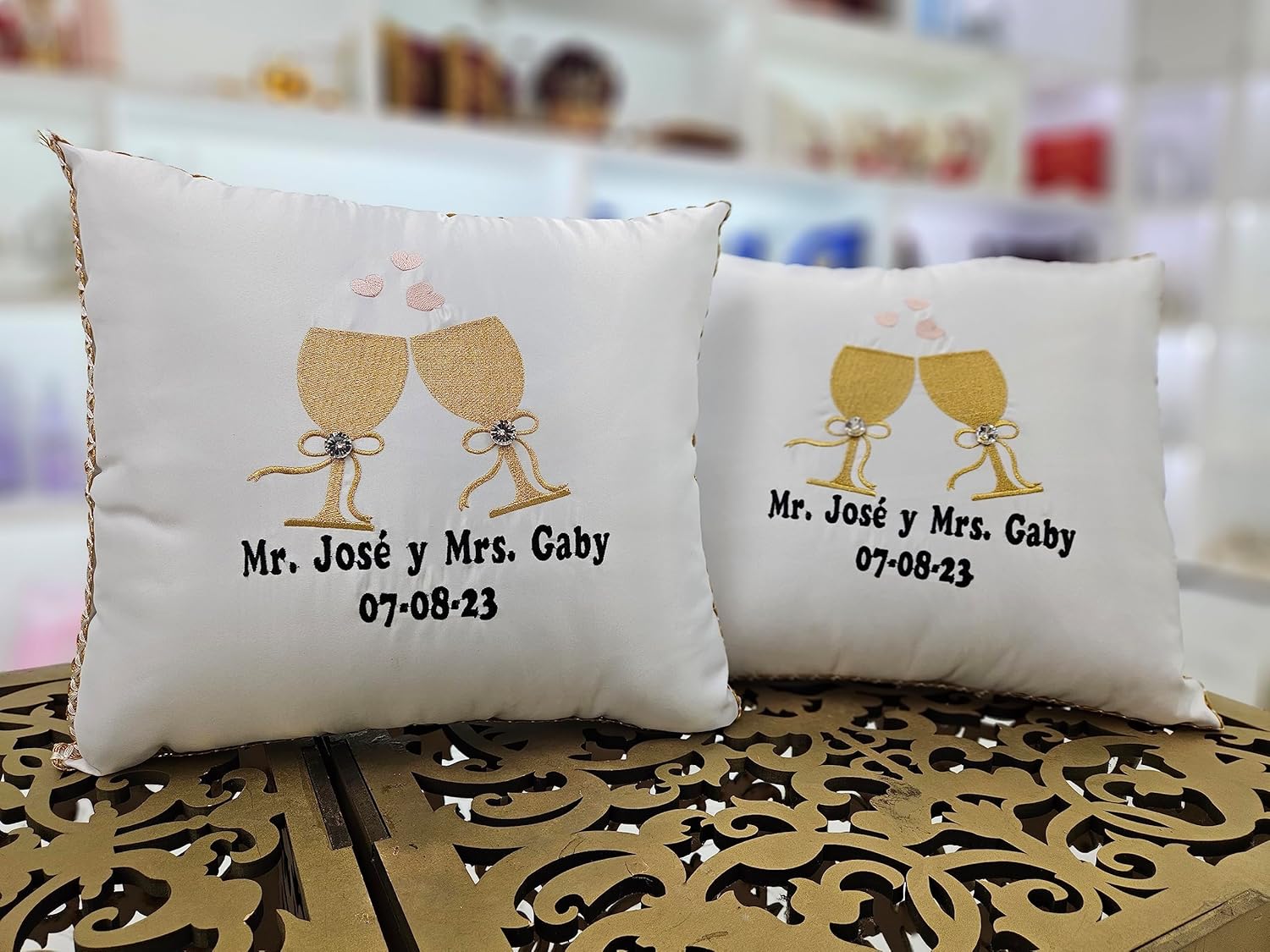 A&C Quinceañeras and More Wedding accessories Pillow set, Wedding Album Wedding Guest book Wedding Pillow Cojines de boda Personalized wedding