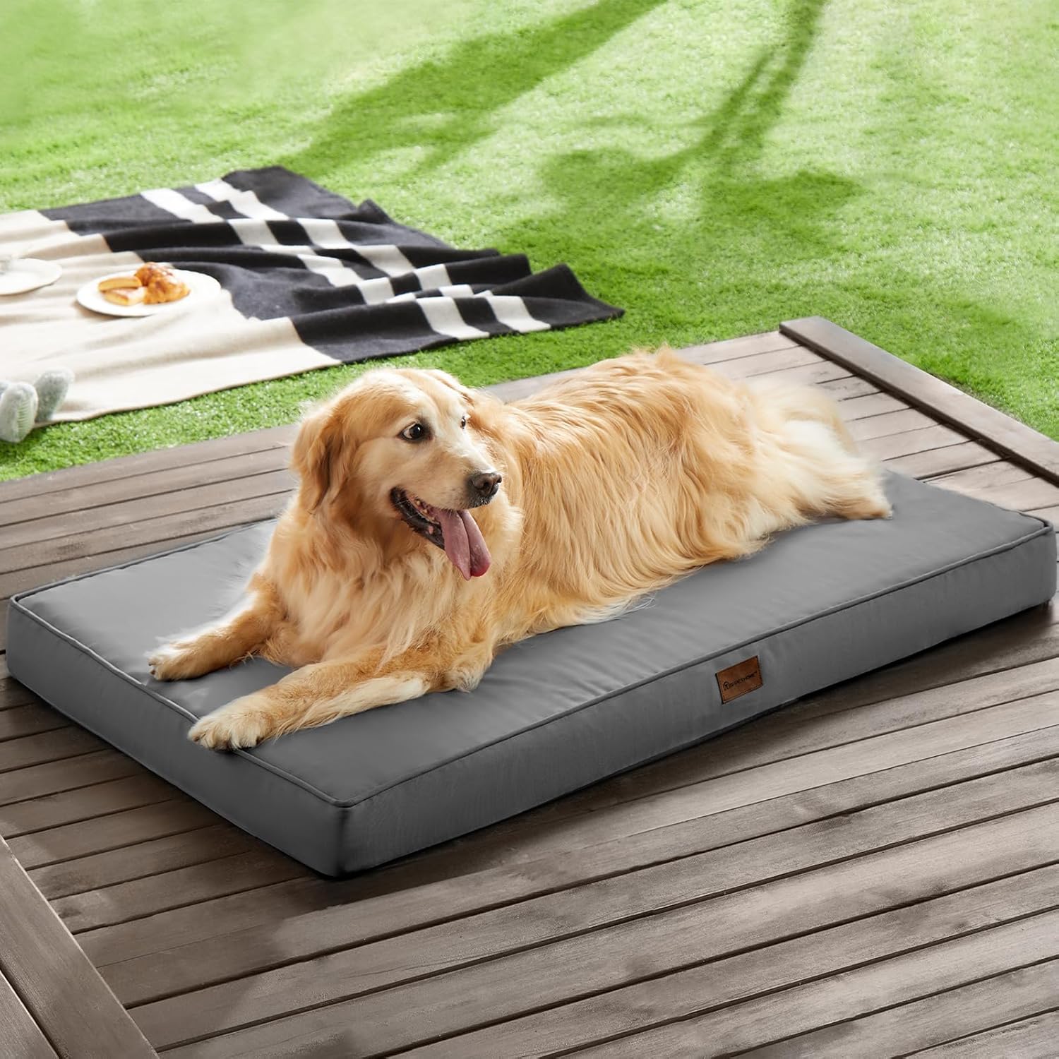 BFPETHOME Camas para perros grandes al aire libre, cama impermeable para perros medianos, grandes y extragrandes, cama ortopédica para perros con