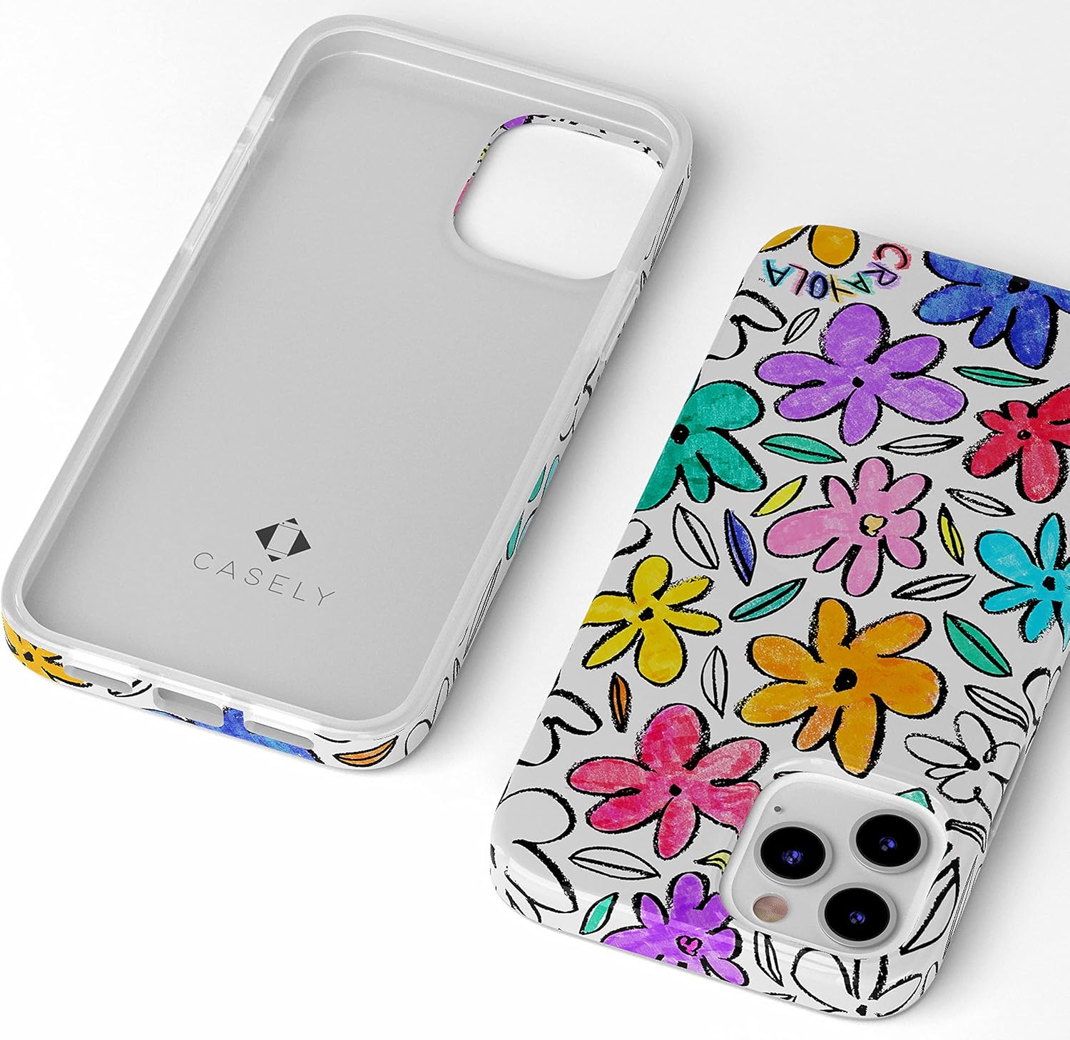 Casely Funda para iPhone 1212 Pro  Fuera de las líneas  Funda con marcador Crayola
