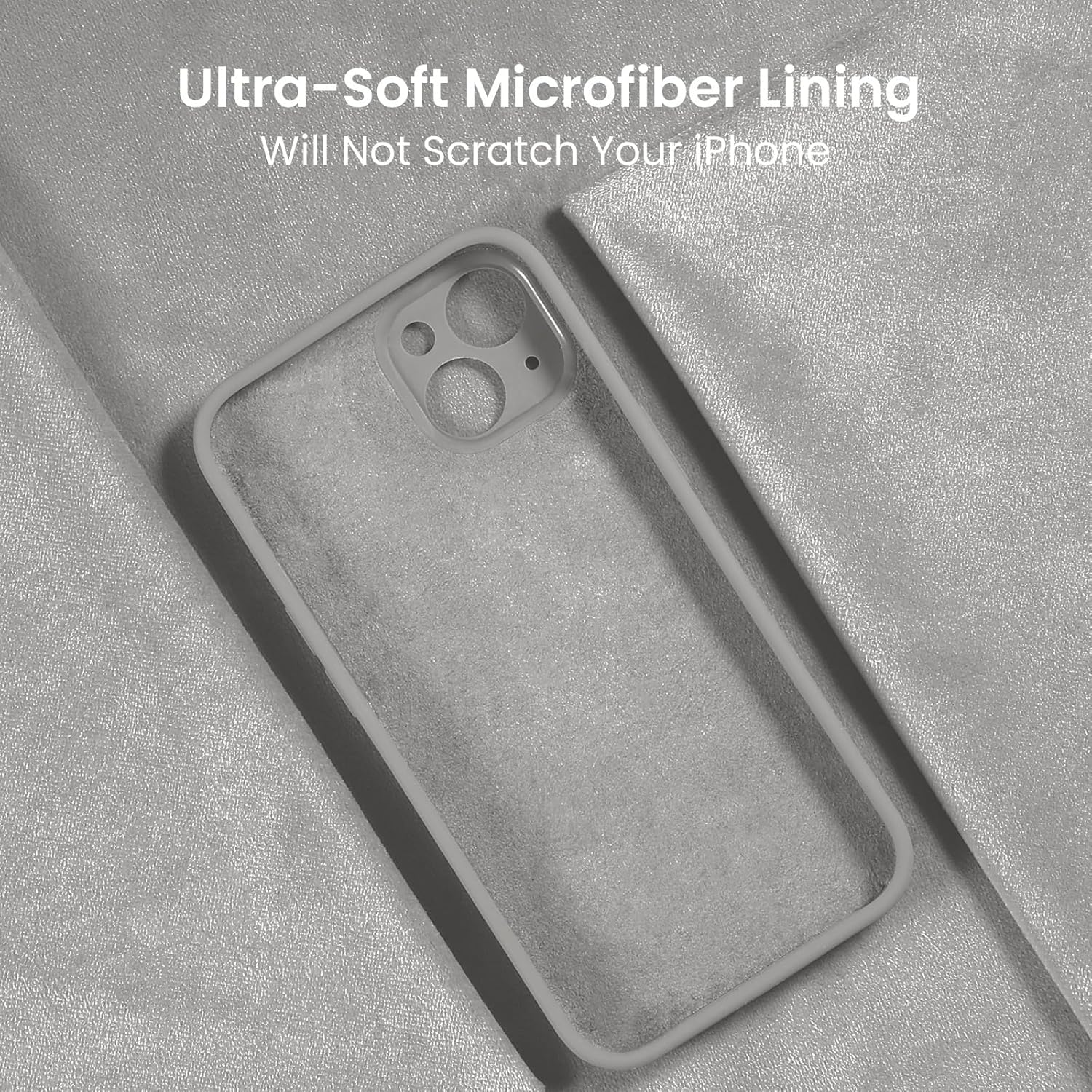 FireNova Funda diseñada para iPhone 15, funda de silicona mejorada protección de cámara con 2 protectores de pantalla, forro interior de microfibra