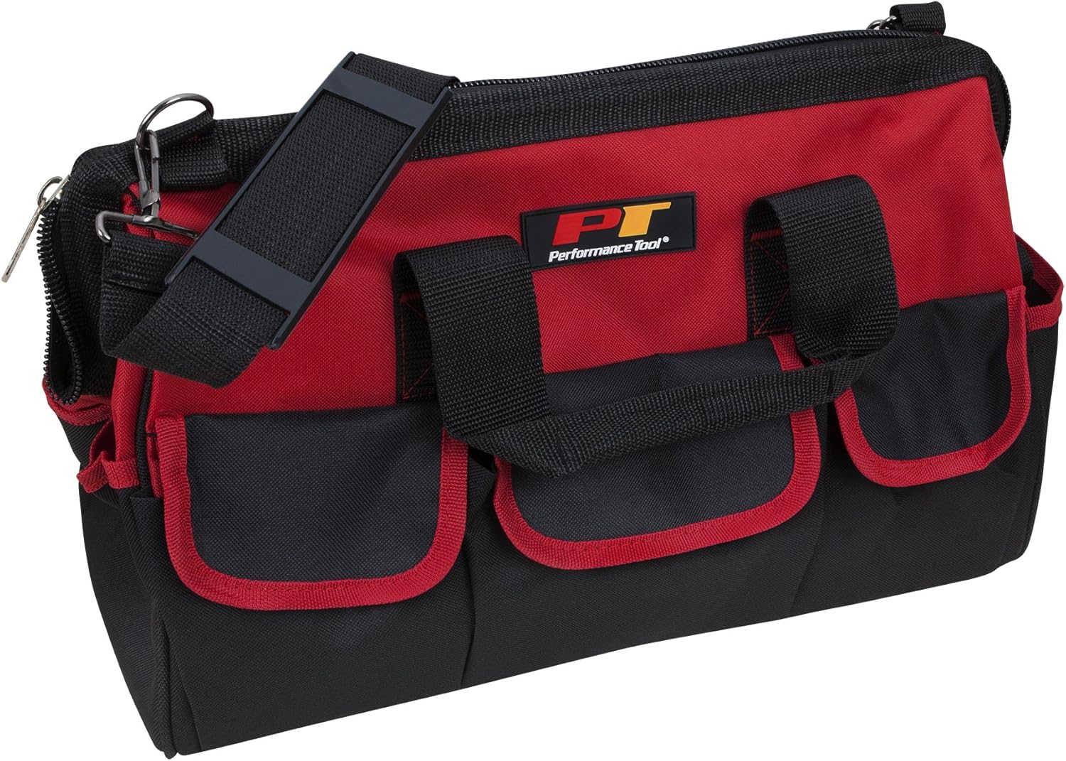 Performance Tool W88993 – Bolsa de herramientas de 16 pulgadas de fácil acceso, con cierre de cremallera y boca ancha, con base reforzada y 16