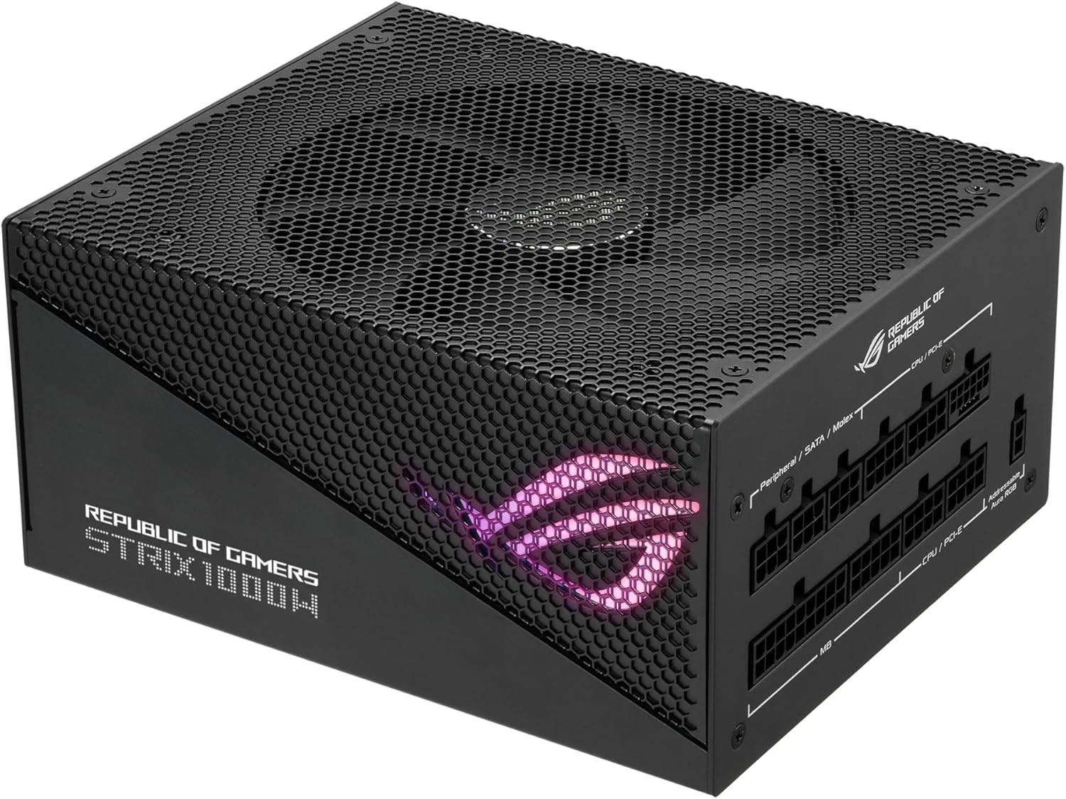 ASUS ROG Strix 1000W Gold Aura Edition (fuente de alimentación totalmente modular, certificado Gold 80+, ATX 3.0, certificación Cybenetics Lambda