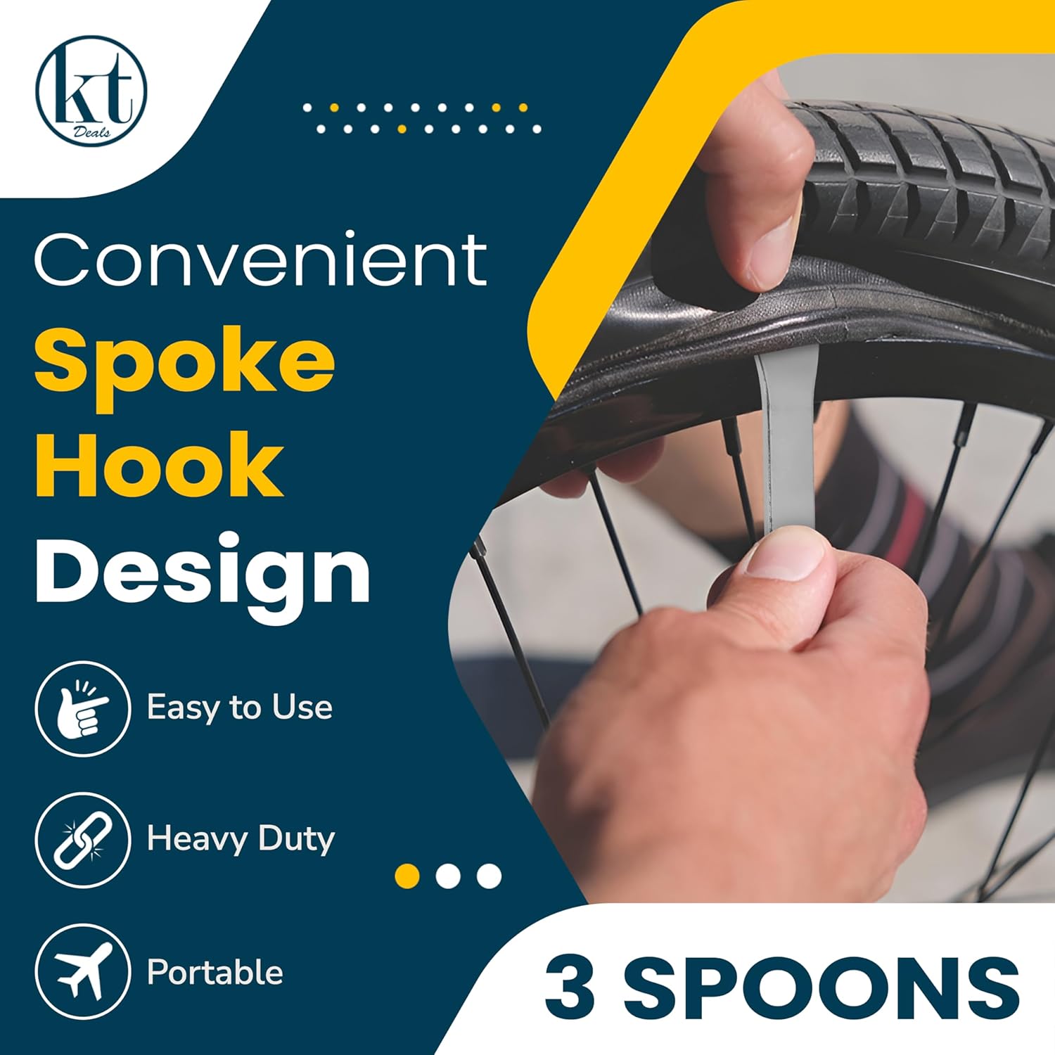 3 piezas de cucharas de hierro para neumáticos de bicicleta, palancas de bicicleta para cambiar, kit de herramientas de reparación de neumáticos,