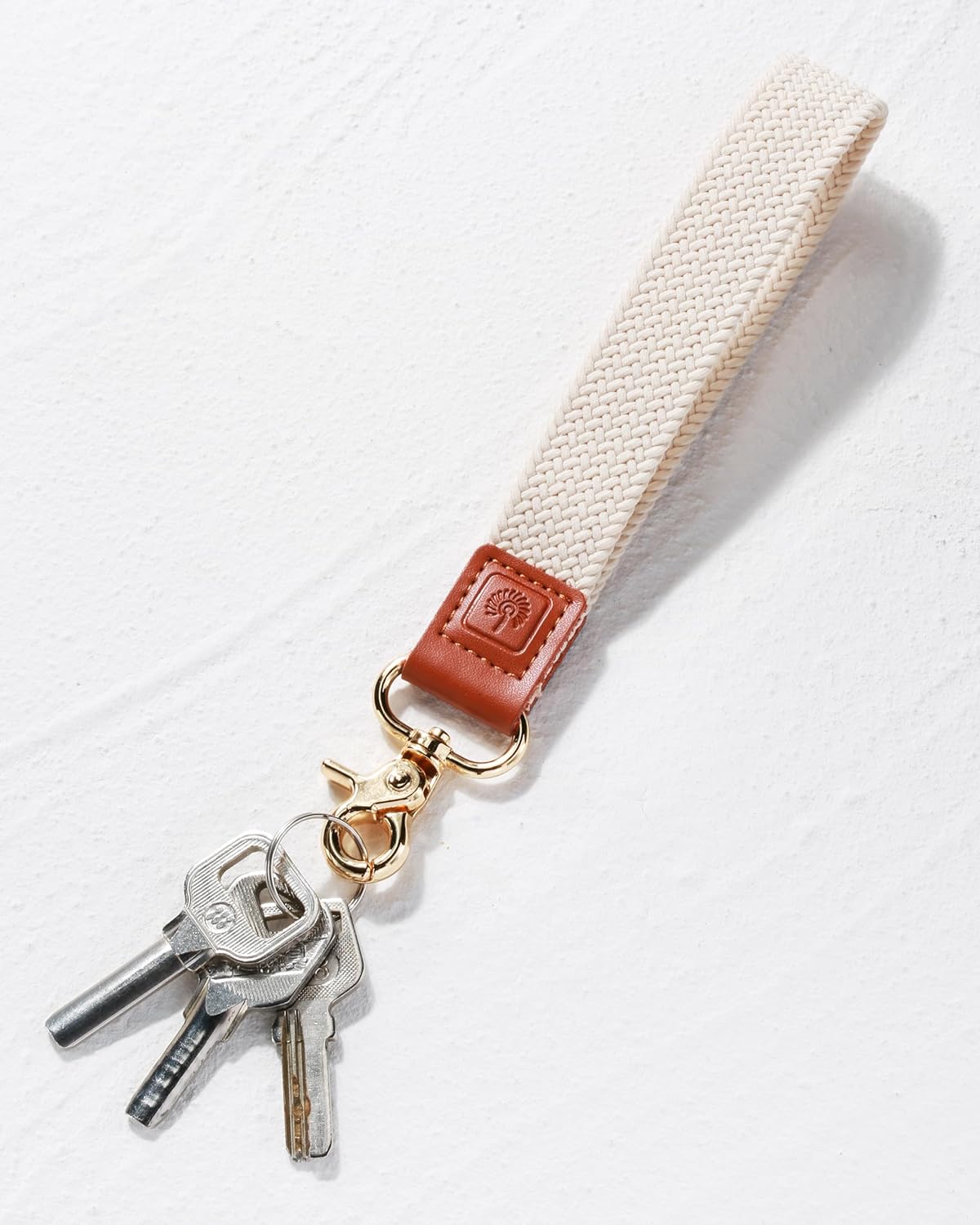 PikPok Mart Llavero de pulsera, cordón elástico para la muñeca para llaves, correa trenzada elástica para llaveros, soporte para billetera de