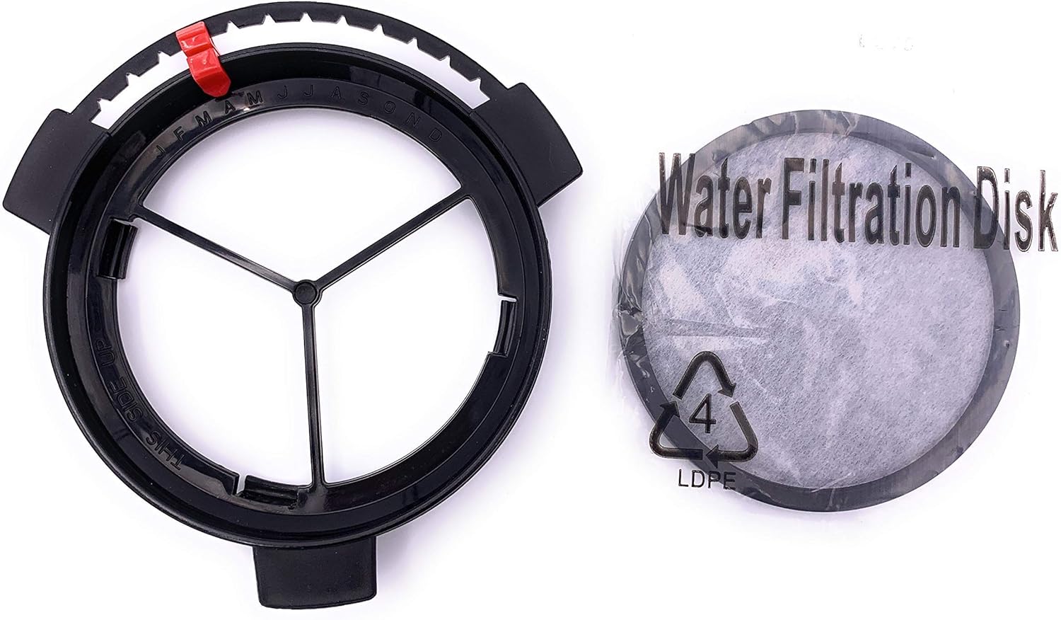 Filtro de agua de repuesto para cafetera Mr. Coffee Maker, compatible con filtro de agua Mr Coffee Dics y soporte, WF10 (1 disco de filtro + 1 marco)