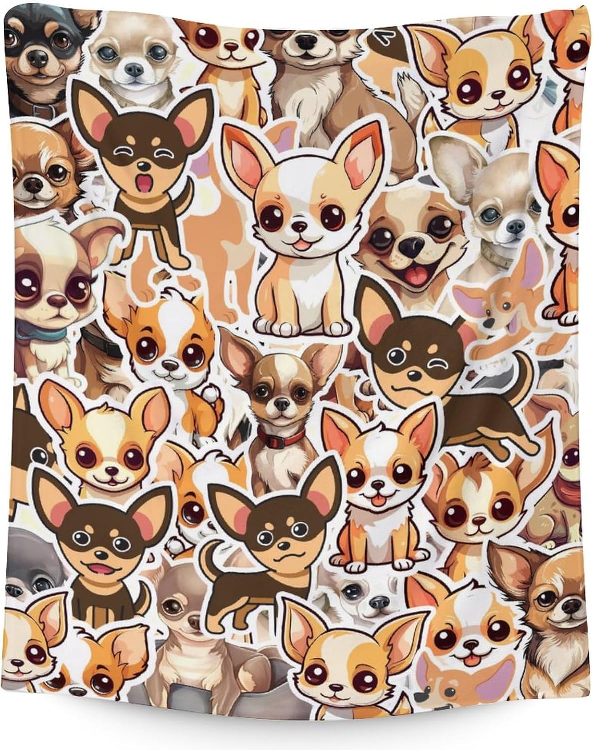 Chihuahua – Manta de regalo de 50 x 60 pulgadas, bonita manta para niños y adultos, mantas suaves y peludas marrones para cama, sofá