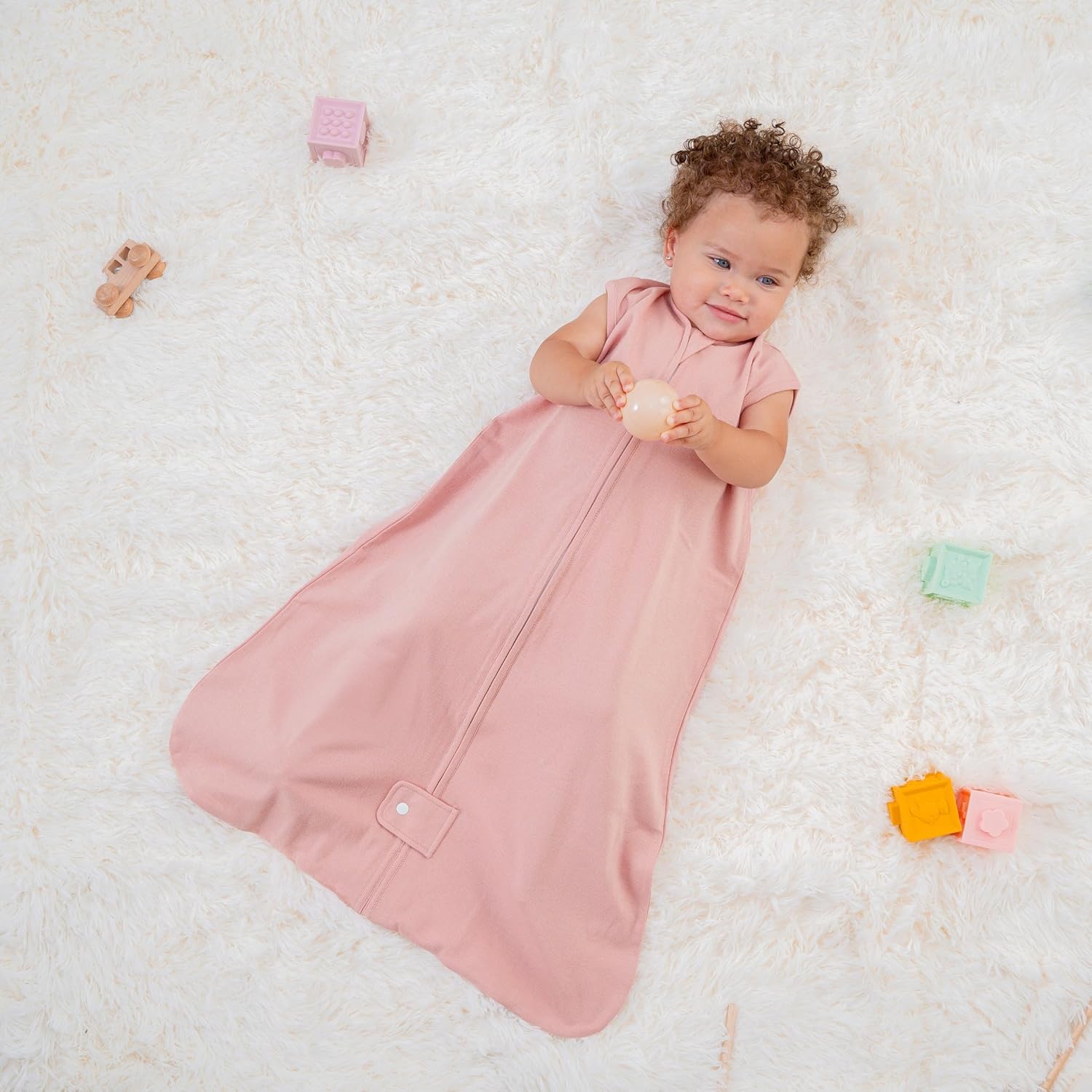 Comfy Cubs Saco de dormir, saco para bebé, paquete de 2, manta transpirable para recién nacidos y niños pequeños, mameluco lindo y cómodo, suave de