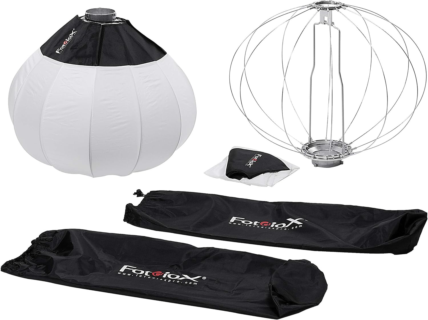 Fotodiox Pro Warrior 150 Daylight Deluxe Kit de 2 luces con caja de luz lantern  Color de luz diurna de alta intensidad (5600 k), luz de 5600 k para
