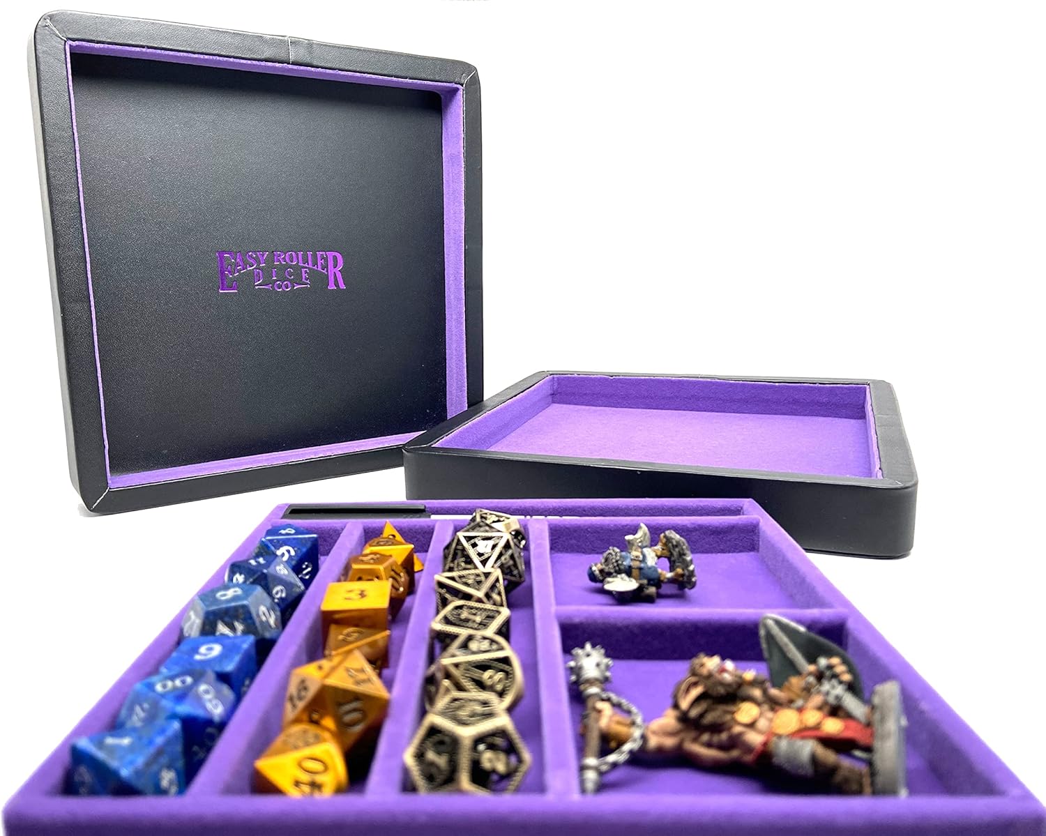Adventure Box – Bandeja combinada de dados y estuche de almacenamiento con tapa magnética (aven)