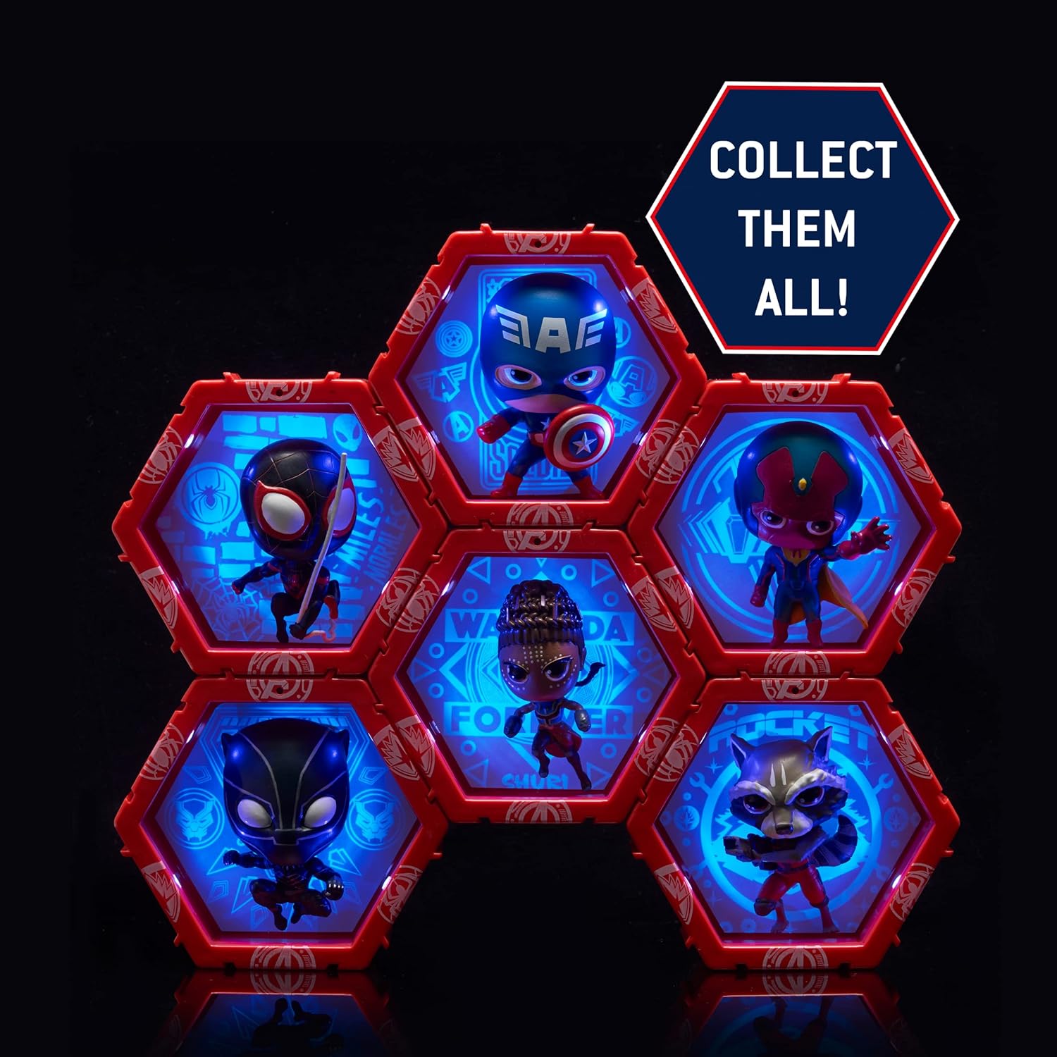 WOW! PODS Colección Avengers – Black Panther Shuri  Figura de superhéroe con cabeza de Bobble iluminada  Juguetes y regalos coleccionables oficiales