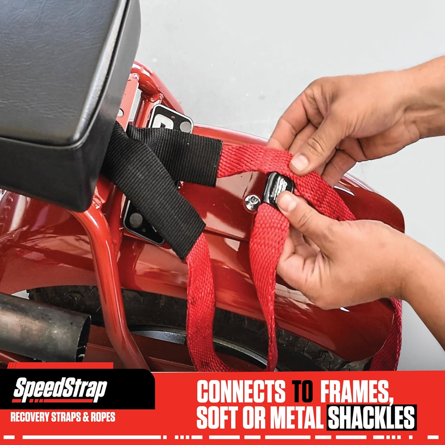 SpeedStrap SuperStrap – Correa de remolque de recuperación tejida de 1 pulgada x 30 pies, resistencia a la rotura de 7,000 libras, cuerda de