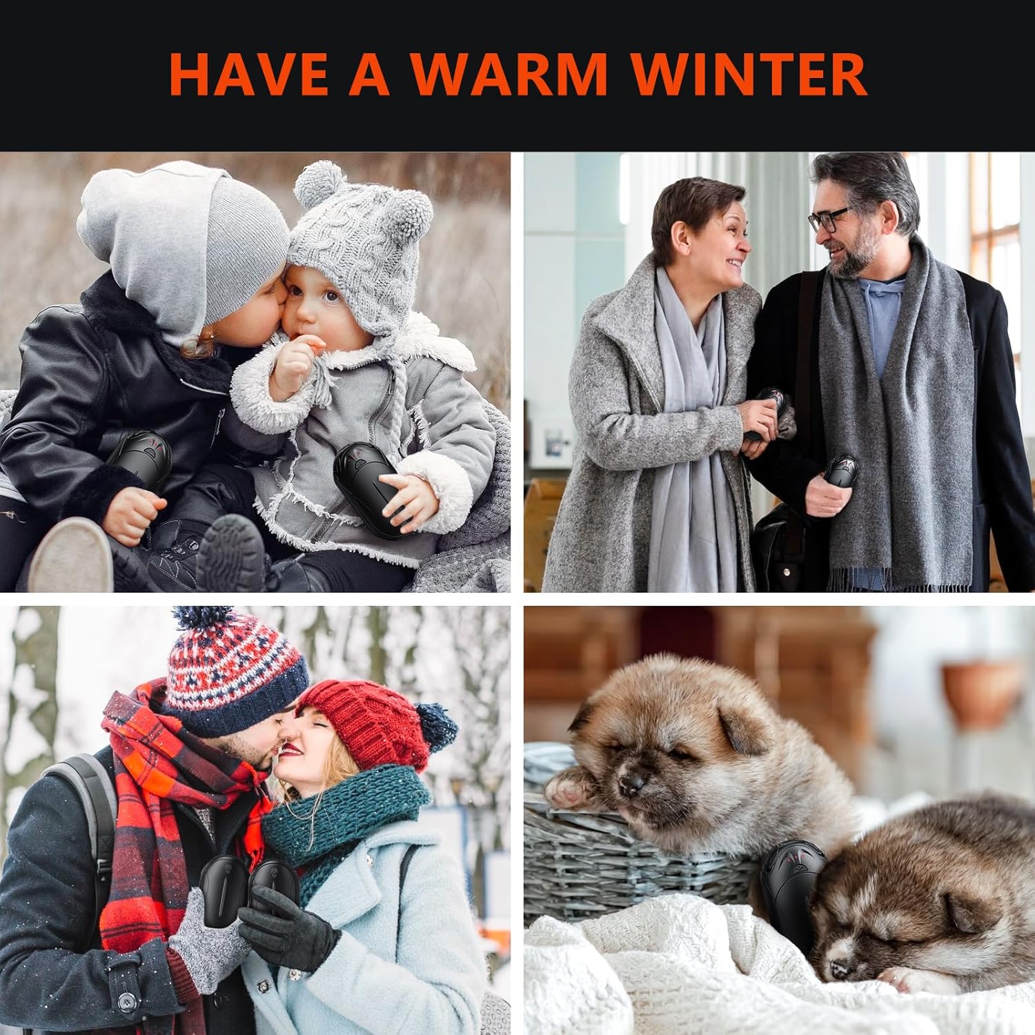 Rechargeable 6000mAh Pocket Hand Warmers – 20Hr Heating, Portable for Outdoor Sports, Camping, Hunting – Warm Gifts for Men, Women