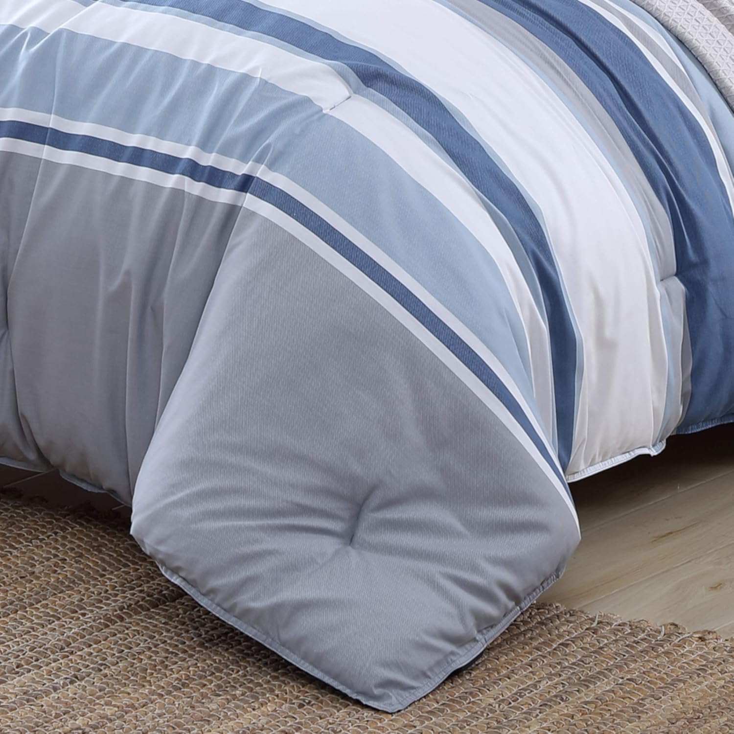 Nautica – Juego de edredón Queen, ropa de cama reversible de algodón con fundas a juego, decoración del hogar para todas las estaciones (recortadora