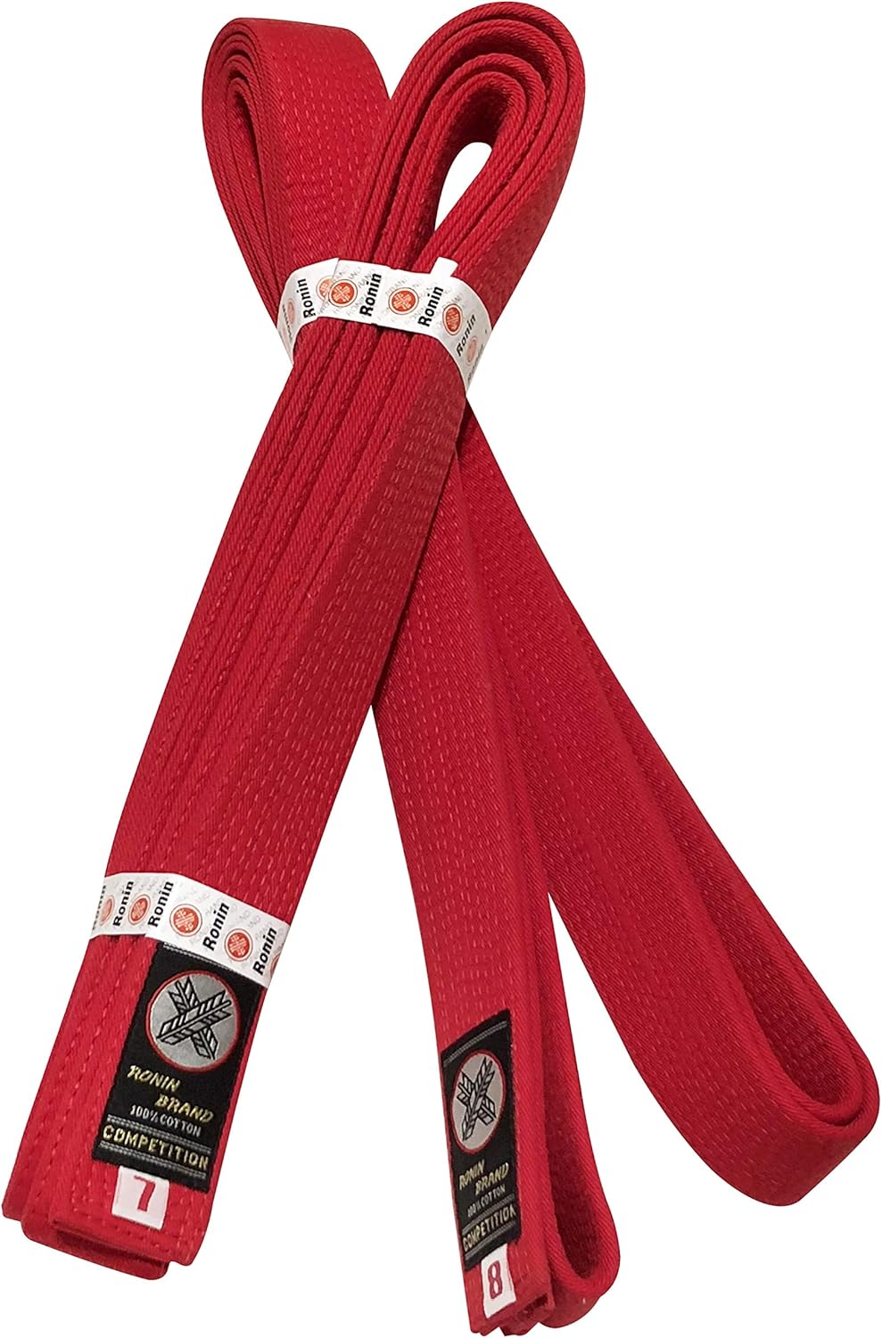 Ronin Deluxe – Cinturón de algodón rojo  Cinturón maestro para karate, Tae Kwon Do, Judo, Jiu-Jitsu artes marciales
