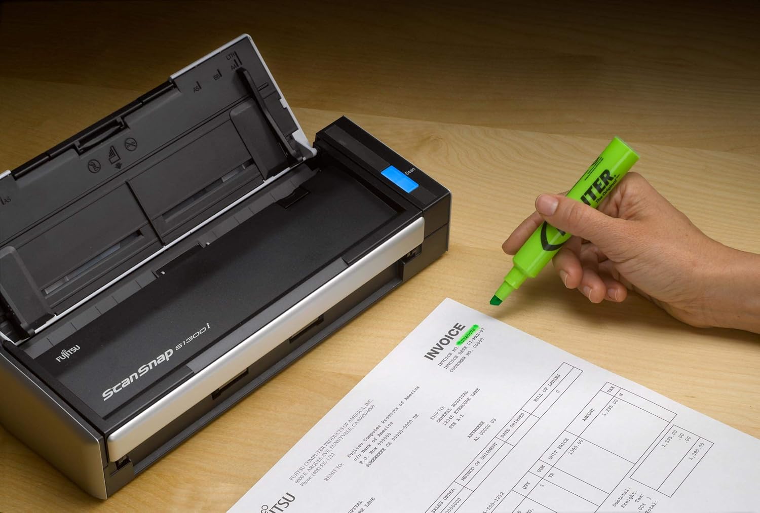 Fujitsu ScanSnap S1300i – Escáner de documentos – Doble CIS – Dúplex – 8.5 pulgadas x 34.0 pulgadas – 600 dpi x 600 dpi – hasta 12 ppm (mono)  hasta