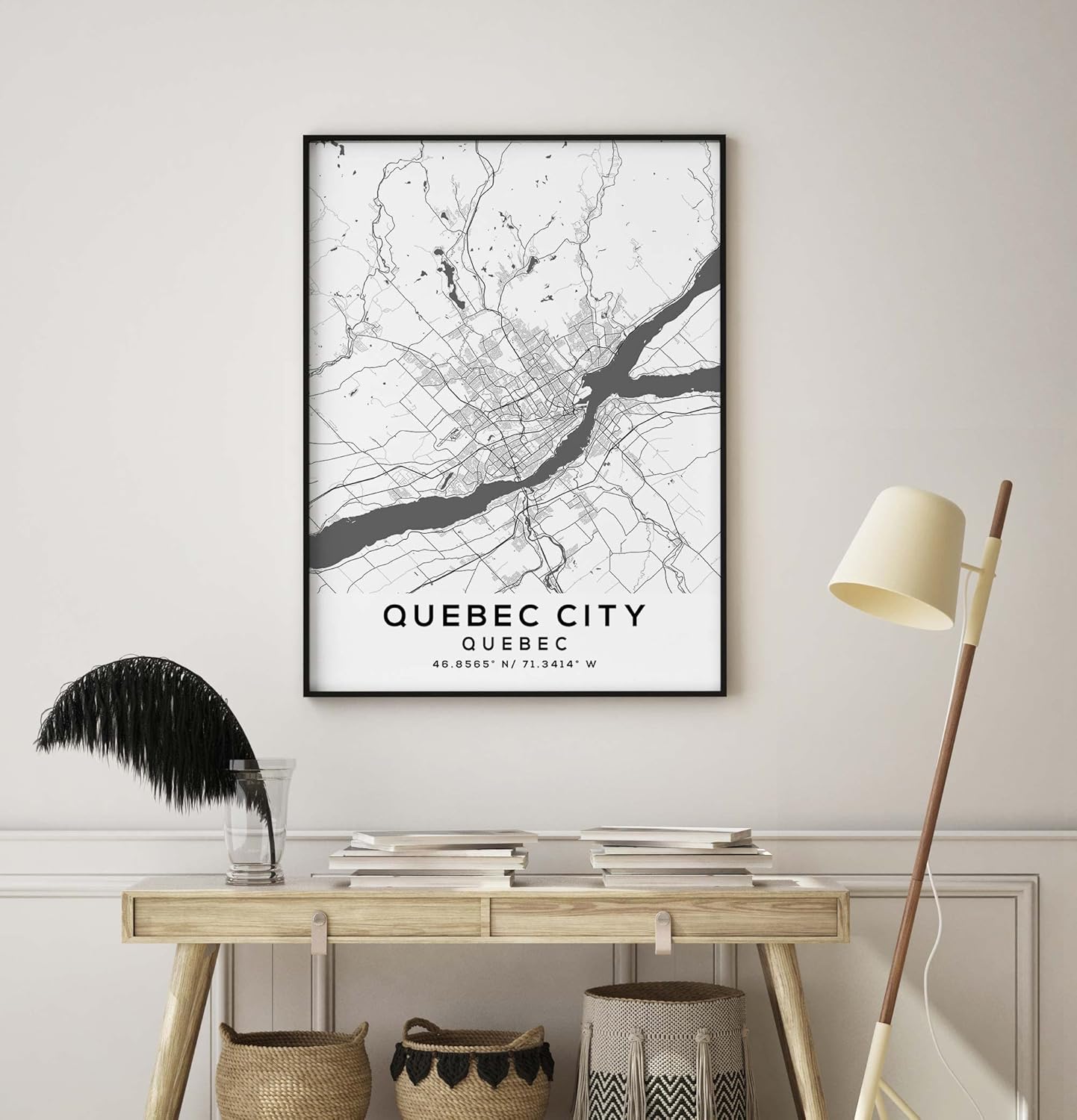 Map of Quebec City, Quebec, Light 2 (18×24)