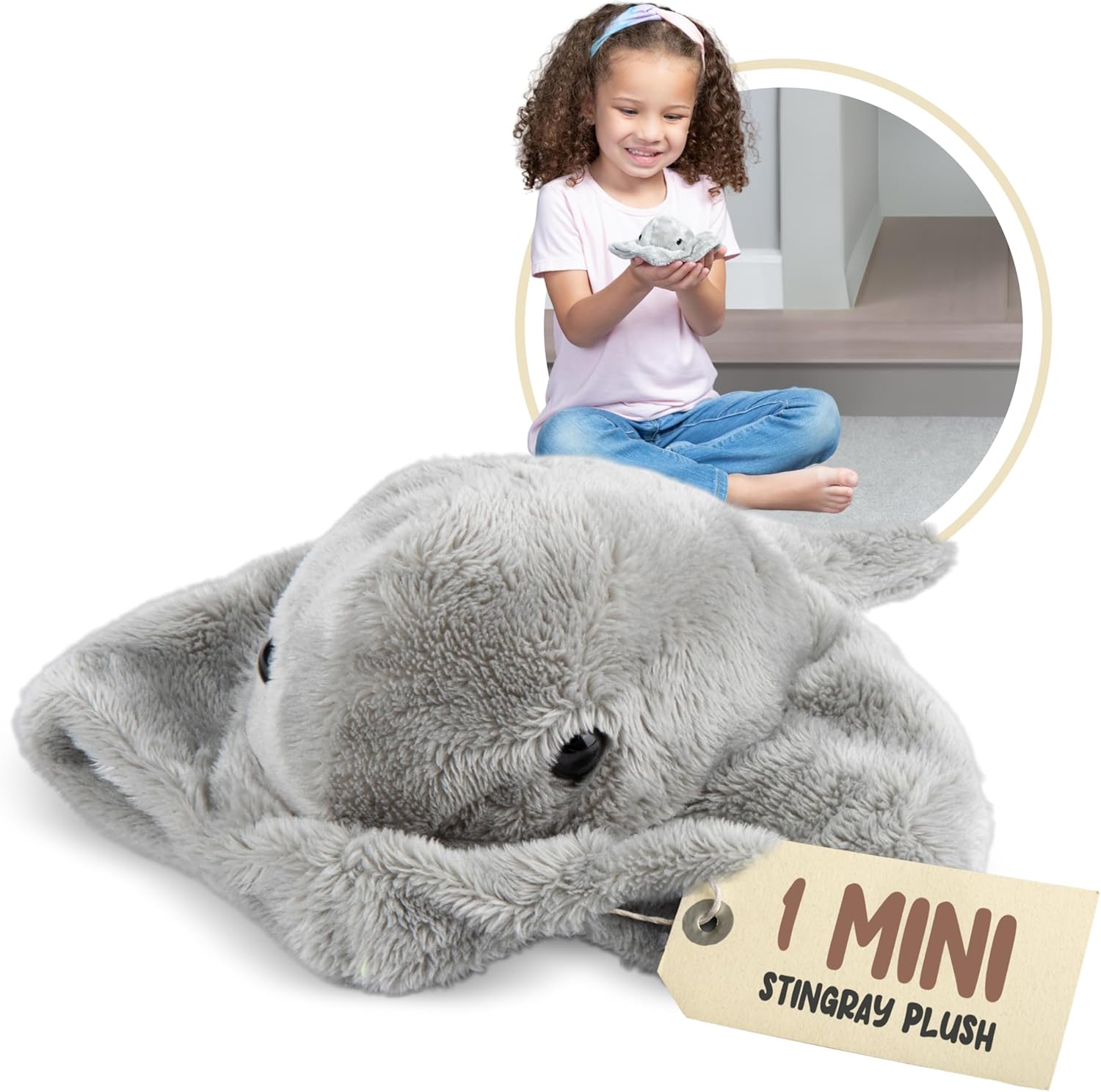 Forest & Twelfth Mantarraya de peluche, juguete de peluche individual para niños, recuerdos de fiesta oceánica y bolsas de golosinas, premios de