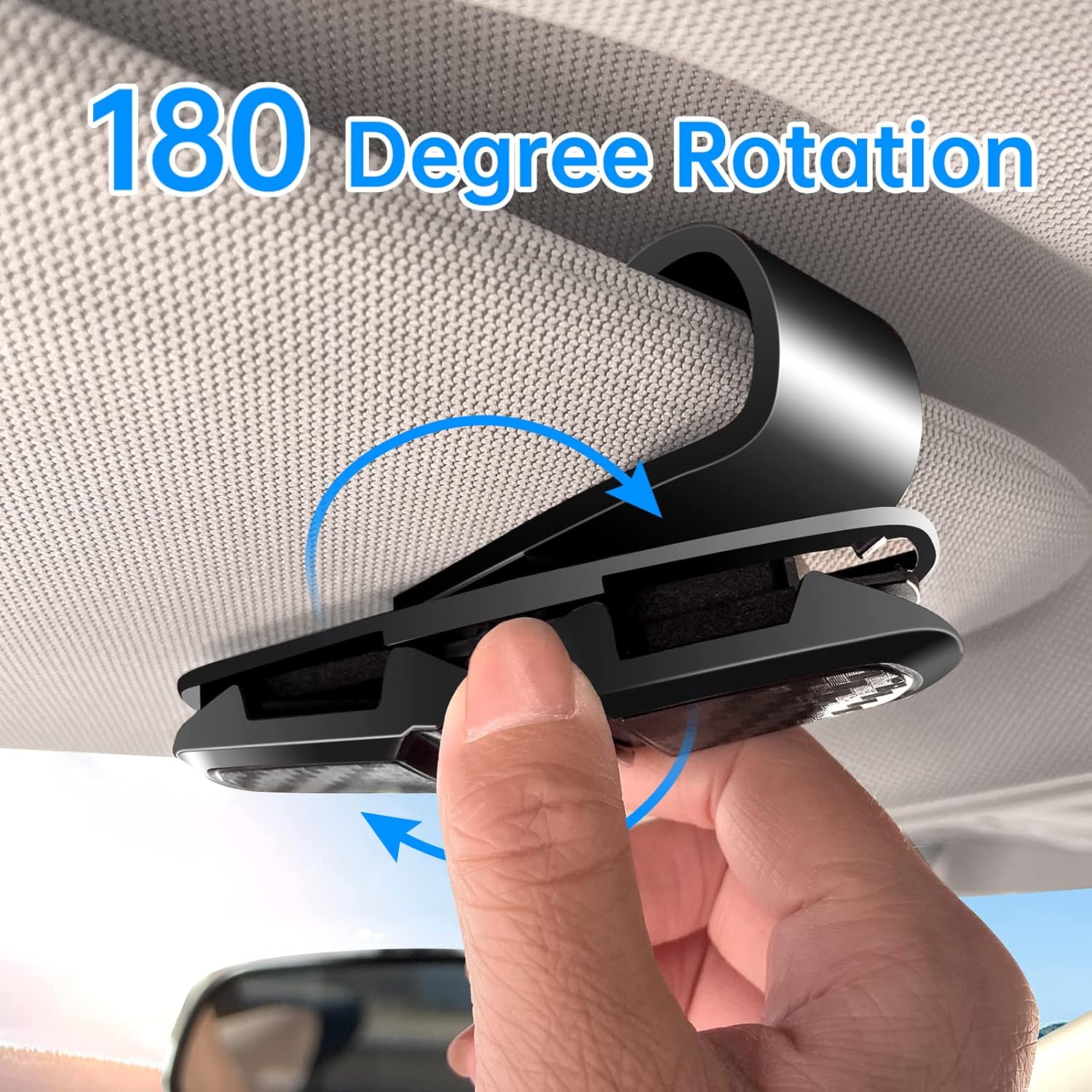 2 soportes para lentes de sol para visera solar de automóvil, soporte universal para lentes de sol de automóvil, soporte para anteojos con clip para