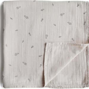 mushie Manta de muselina para bebé  100% algodón orgánico (Rocket Ship) mushie Manta de muselina para bebé  100% algodón orgánico (Rocket Ship)