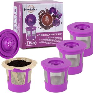 4 filtros reutilizables para cafeteras Keurig 1.0, filtros de café reutilizables de ajuste universal ecológico, filtro de malla de acero inoxidable, 4 filtros reutilizables para cafeteras Keurig 1.0, filtros de café reutilizables de ajuste universal ecológico, filtro de malla de acero inoxidable,