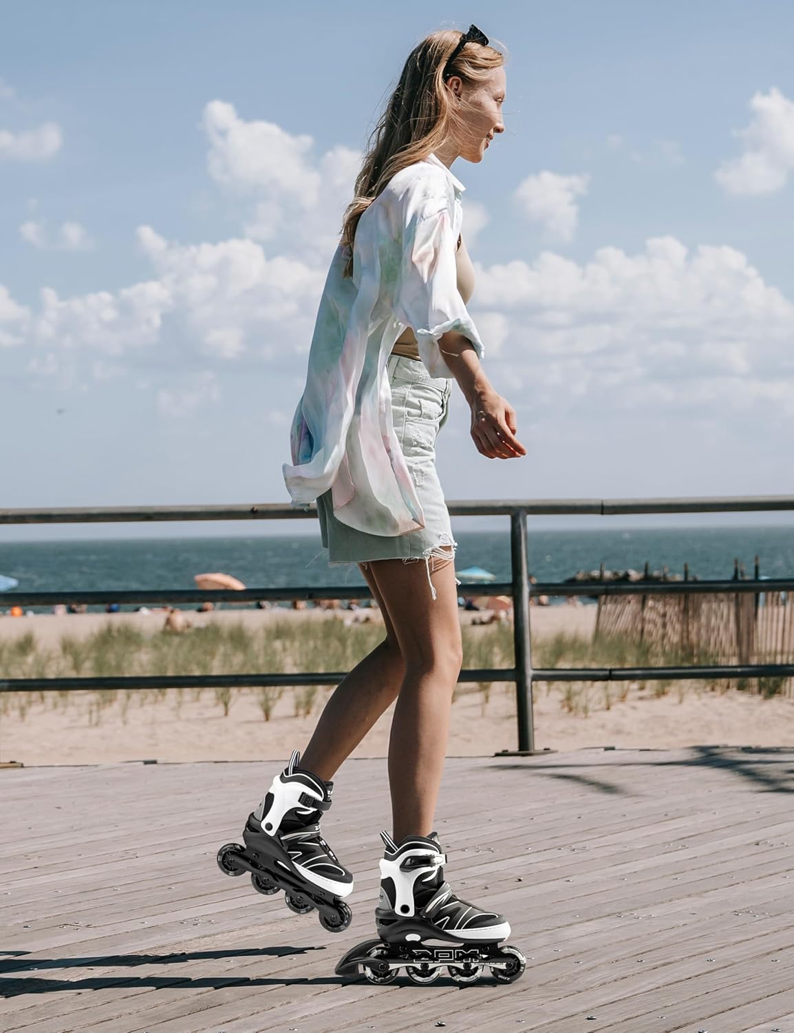 2PM SPORTS Patines en línea ajustables para niños de 4 a 12 años, patines Inlie para niñas y niños de 5 a 8 a 12 años con ruedas de luz completa,