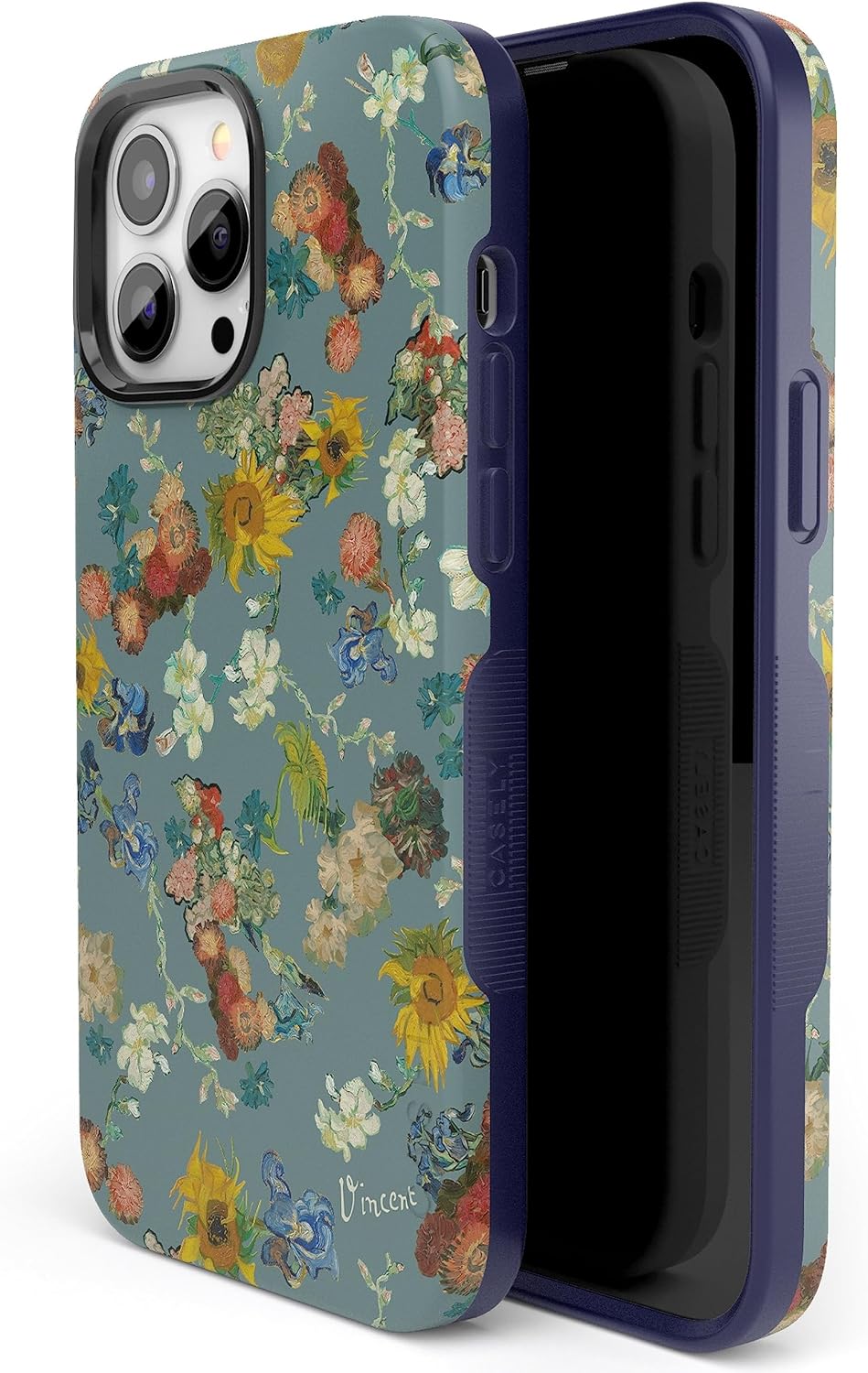 Casely Funda para iPhone 13 Pro  Flores de Van Gogh  50 aniversario  Compatible con MagSafe  Funda de teléfono iPhone 13 Pro