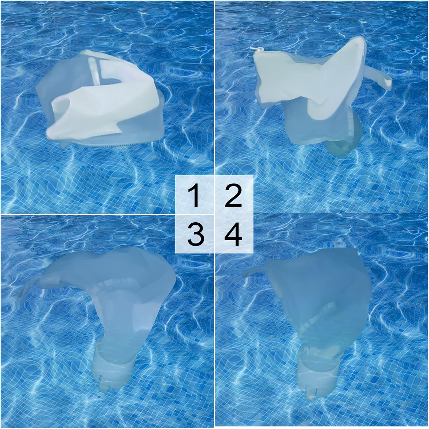 360 y 380 – Bolsas de repuesto para limpiador de piscinas Polaris Bolsa de filtro multiusos con cremallera, paquete de 2 unidades, color blanco