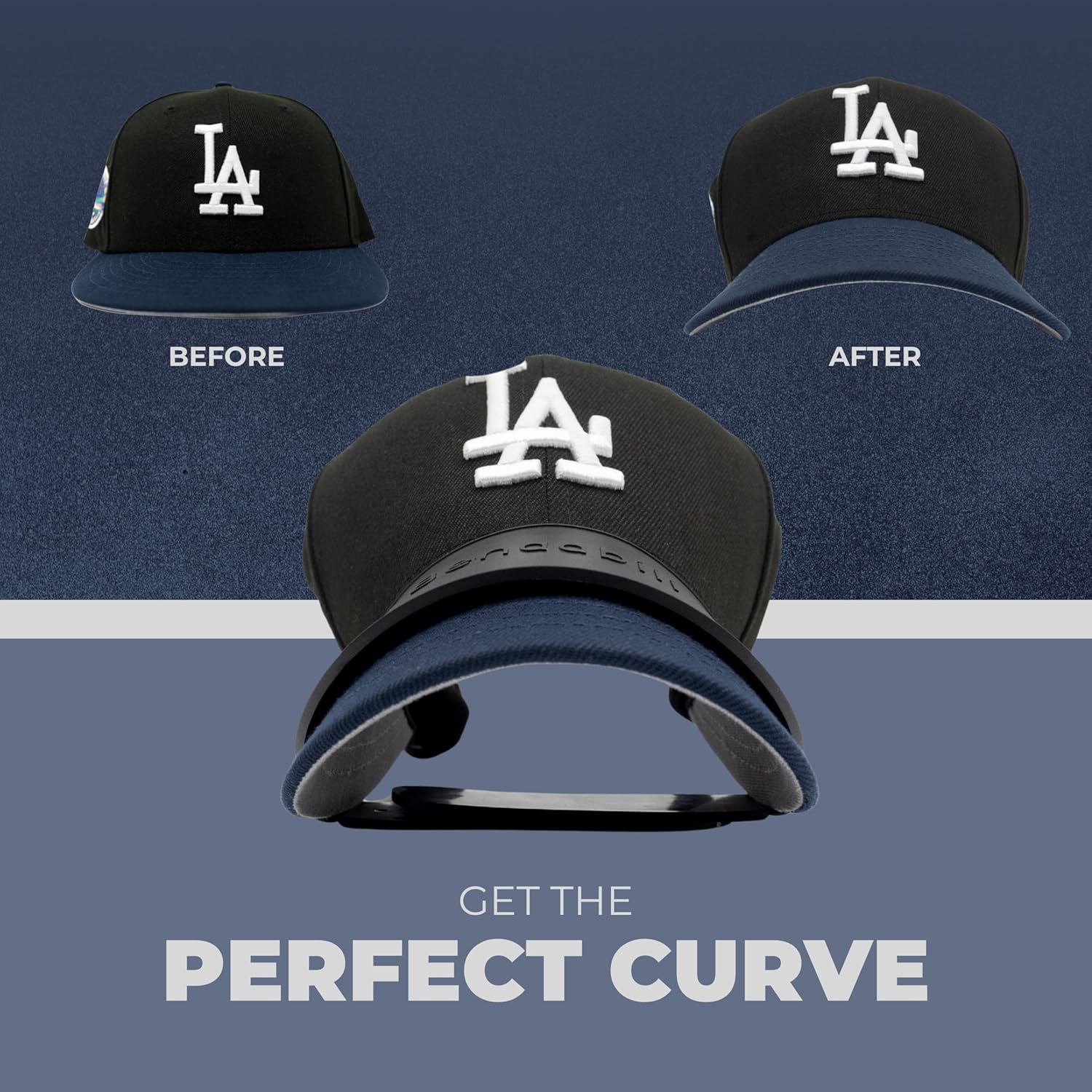 Hat Bill Bender (paquete de 2) Correa perfecta para doblar el sombrero, moldea cómodamente tu sombrero a tu gusto, herramienta para curvar sombrero,