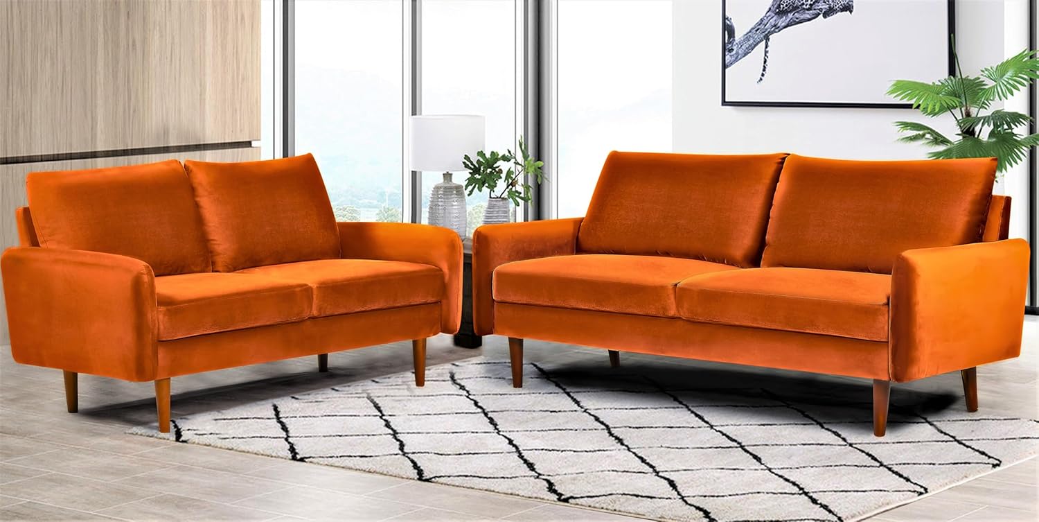 Container Furniture Direct Kent – Juego de sofá de 2 piezas para salas de estar modernas y espacios compactos, muebles de estudio con diseño