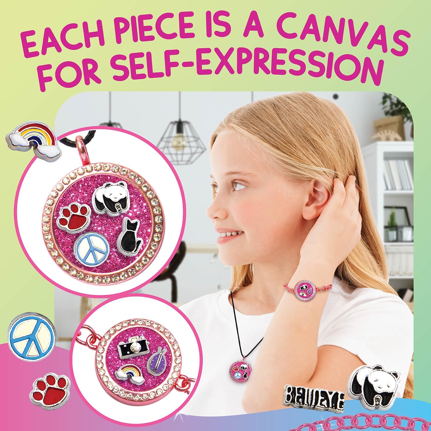 CharmWow – Kit de collar y pulsera de bricolaje, gran idea de regalo para niñas de 9 años, regalos de cumpleaños para niñas y adolescentes de 8 a 10