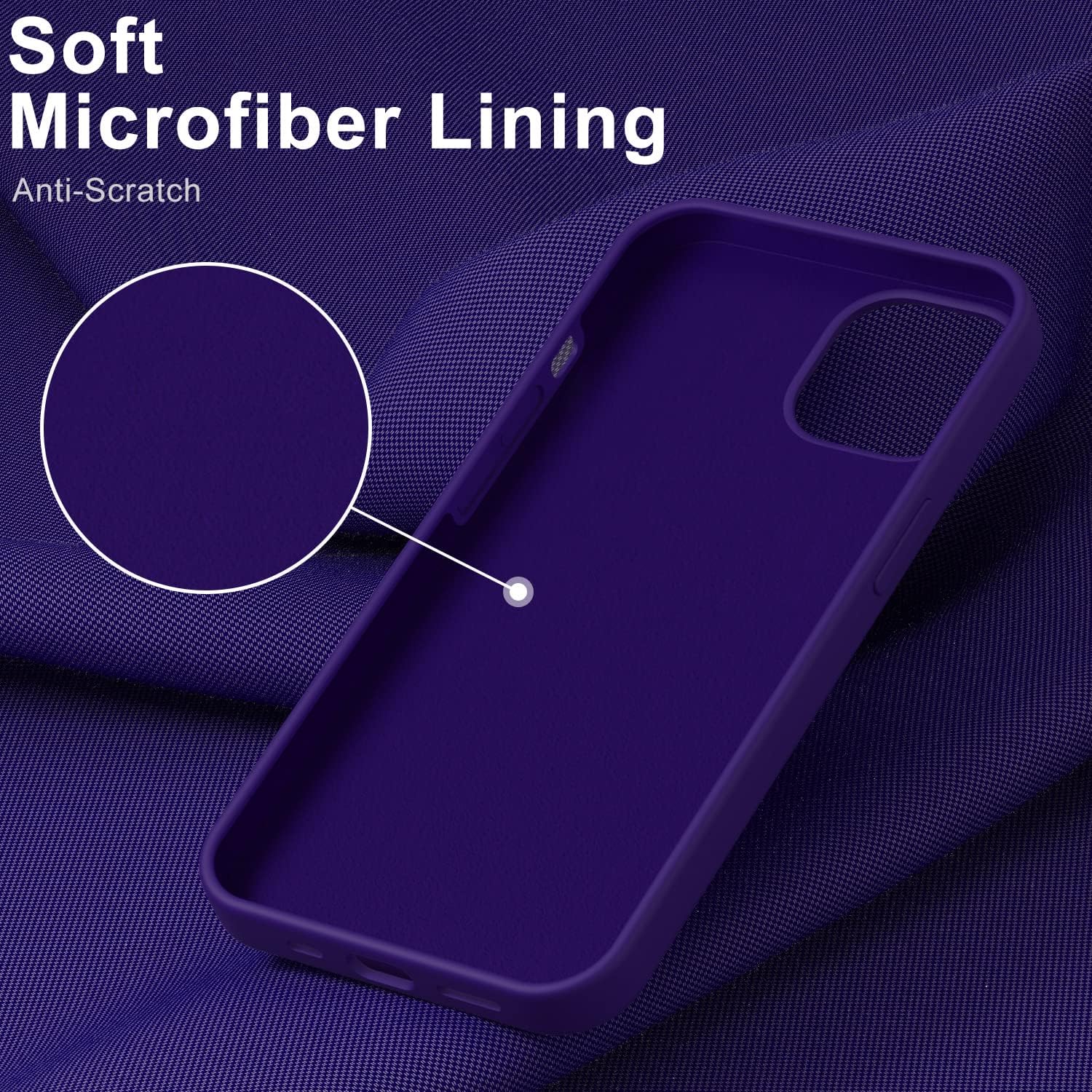 DEENAKIN Funda para iPhone 14 con protector de pantalla, funda de goma de gel de silicona suave y flexible para mujeres y niñas, funda protectora