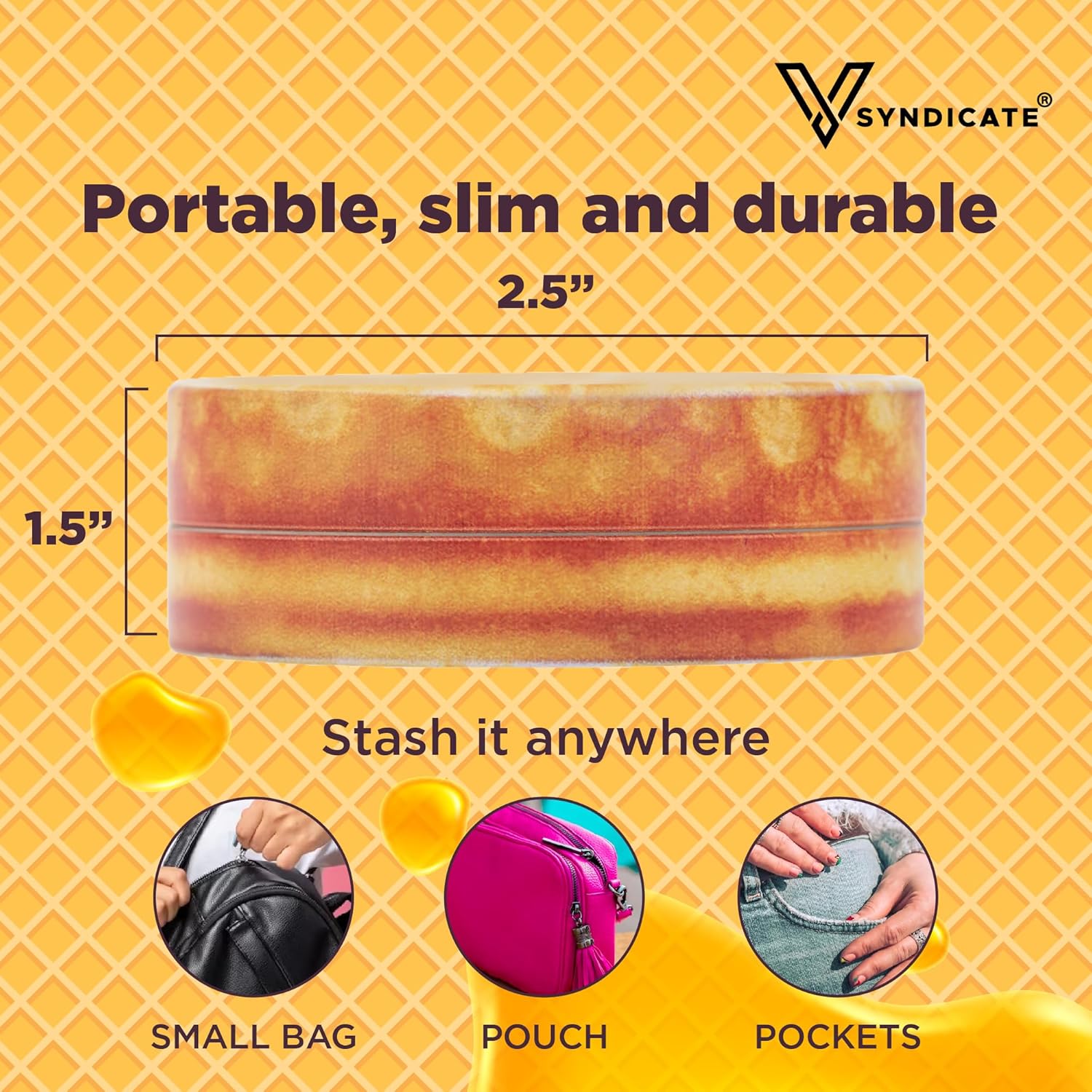 V Syndicate – Molinillo de comedor SharpShred – Molinillo de hierbas de aluminio de 2 piezas con dientes afilados para moler sin esfuerzo y fácil