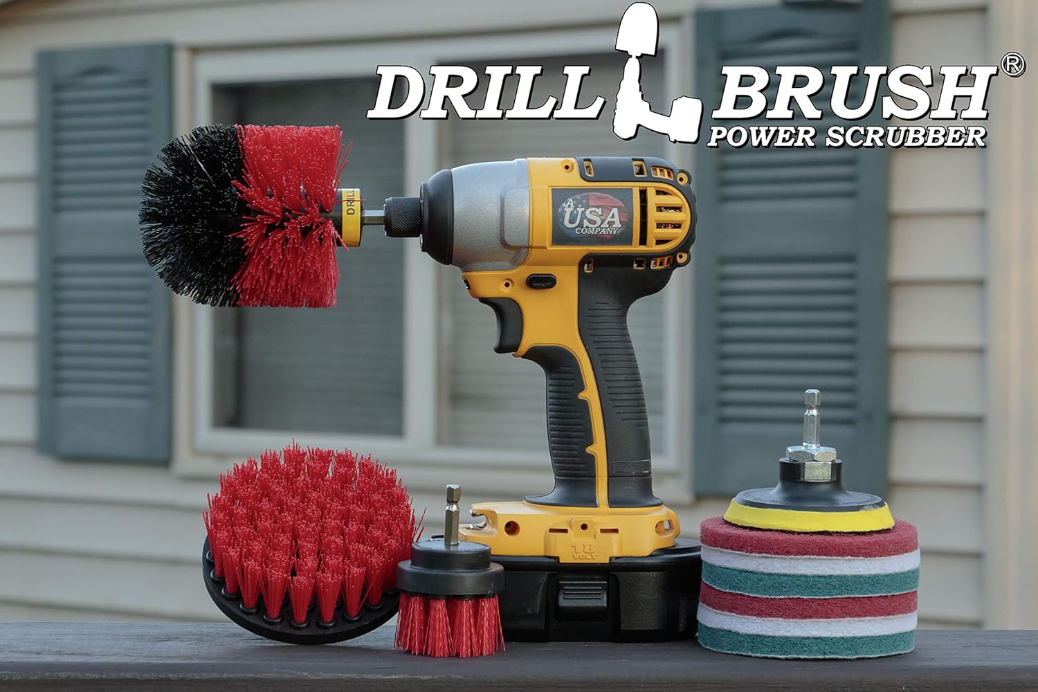 Cepillo de limpieza Drillbrush – Accesorio para cepillo de taladro – Limpieza de piedras – Cepillo de limpieza profunda – Cepillo limpiador de
