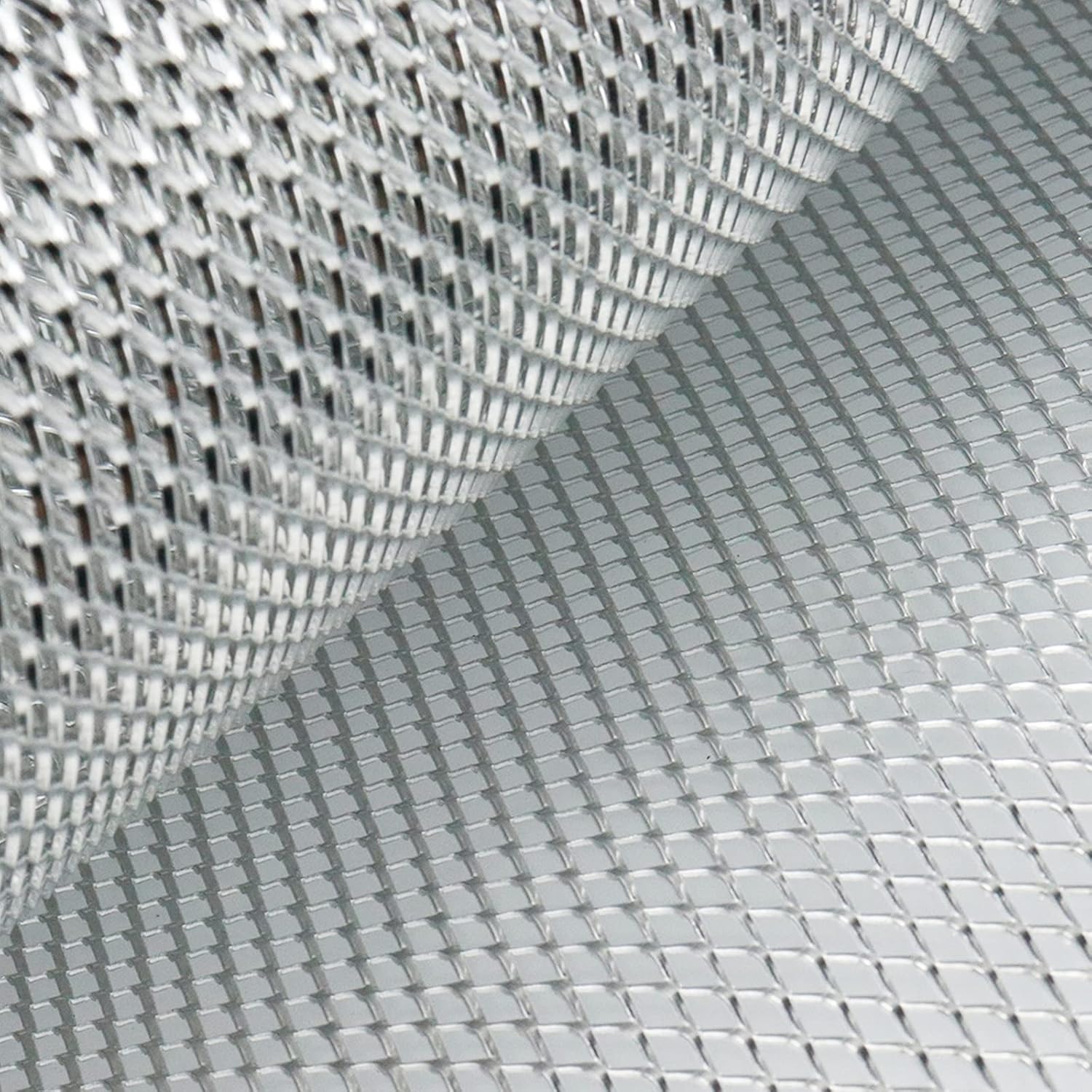 Hoja de malla para parrilla de automóvil de 47 x 15.7 pulgadas, rollo de malla multifuncional de aleación de aluminio en tono plateado (rejillas