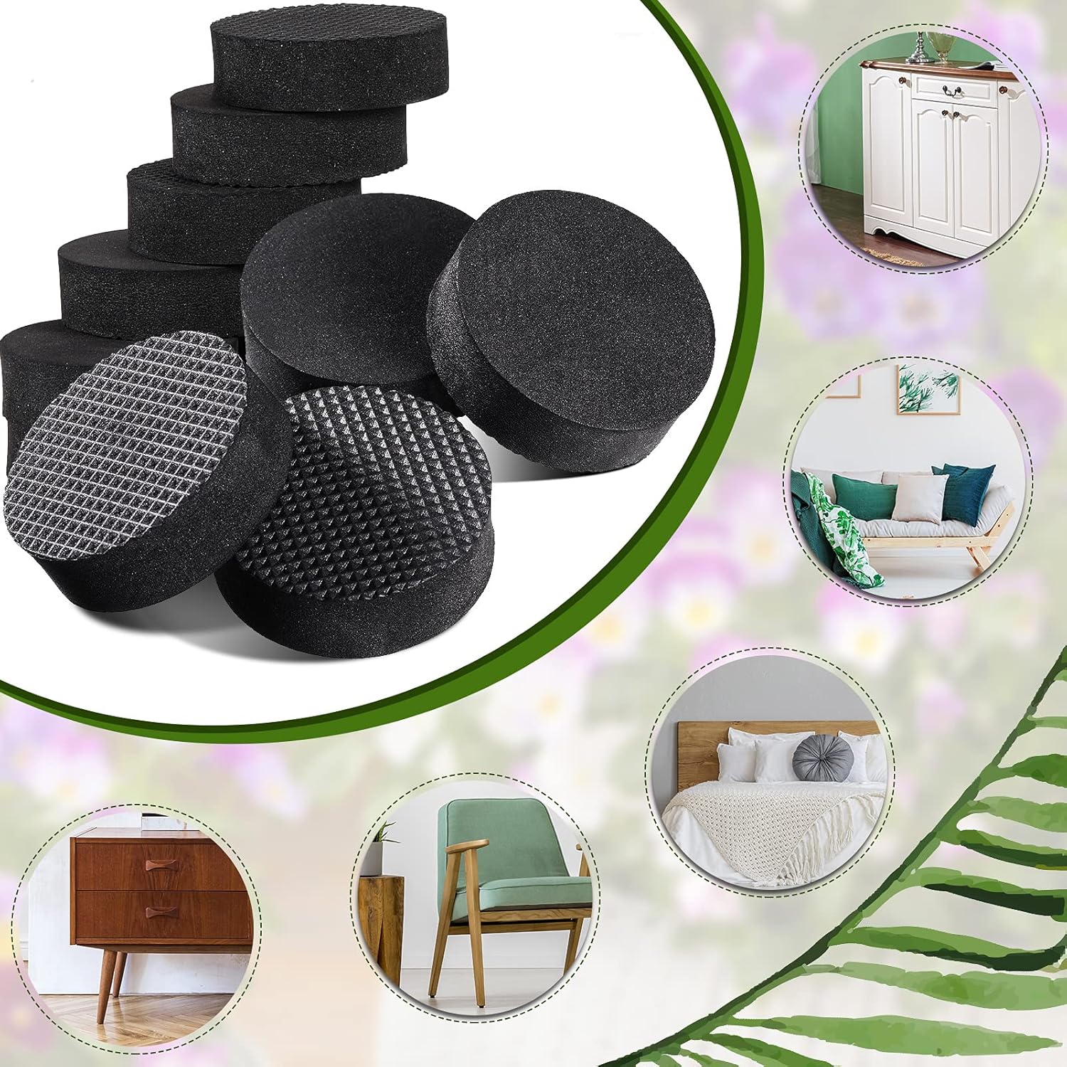 30 piezas de patas invisibles para macetas, elevadores de patas, macetas de EVA, antideslizantes, almohadillas para plantas, macetas, interiores,