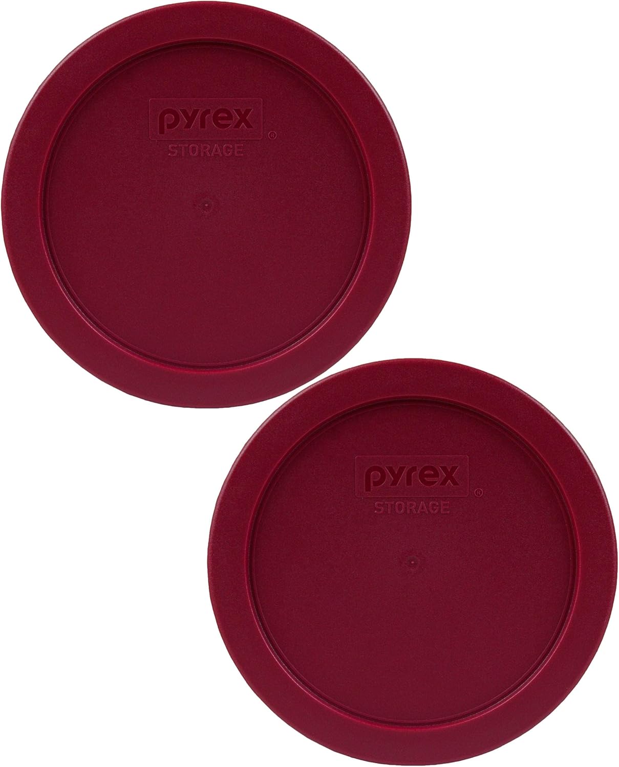 Pyrex 7201-PC Sangria – Tapa de repuesto de plástico para almacenamiento de alimentos, 2 unidades, fabricada en los Estados Unidos